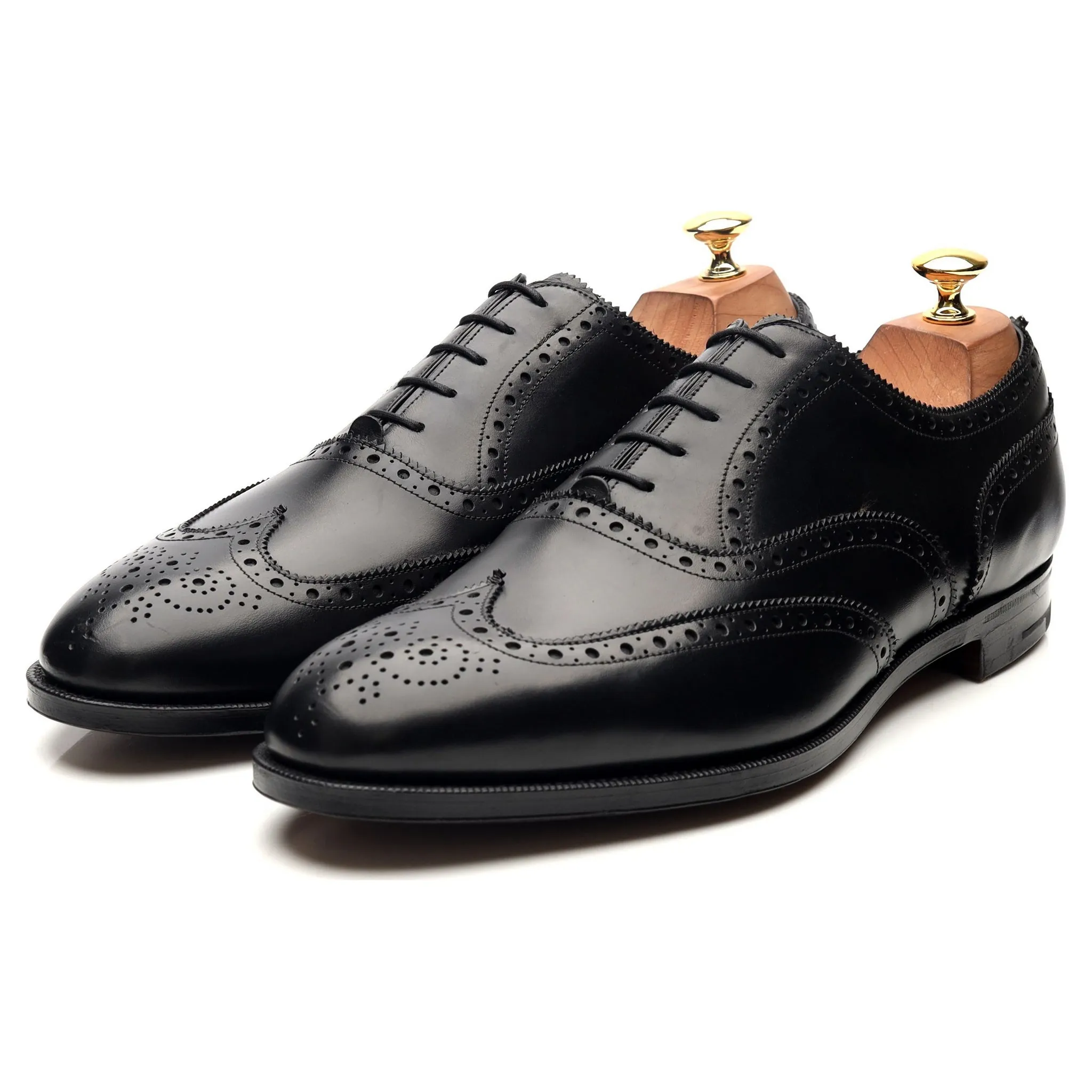'Malvern' Black Leather Brogues UK 11 D