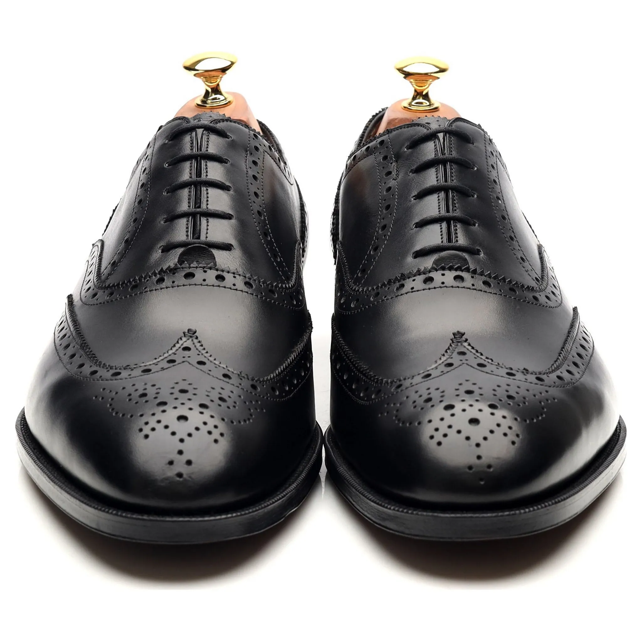 'Malvern' Black Leather Brogues UK 11 D