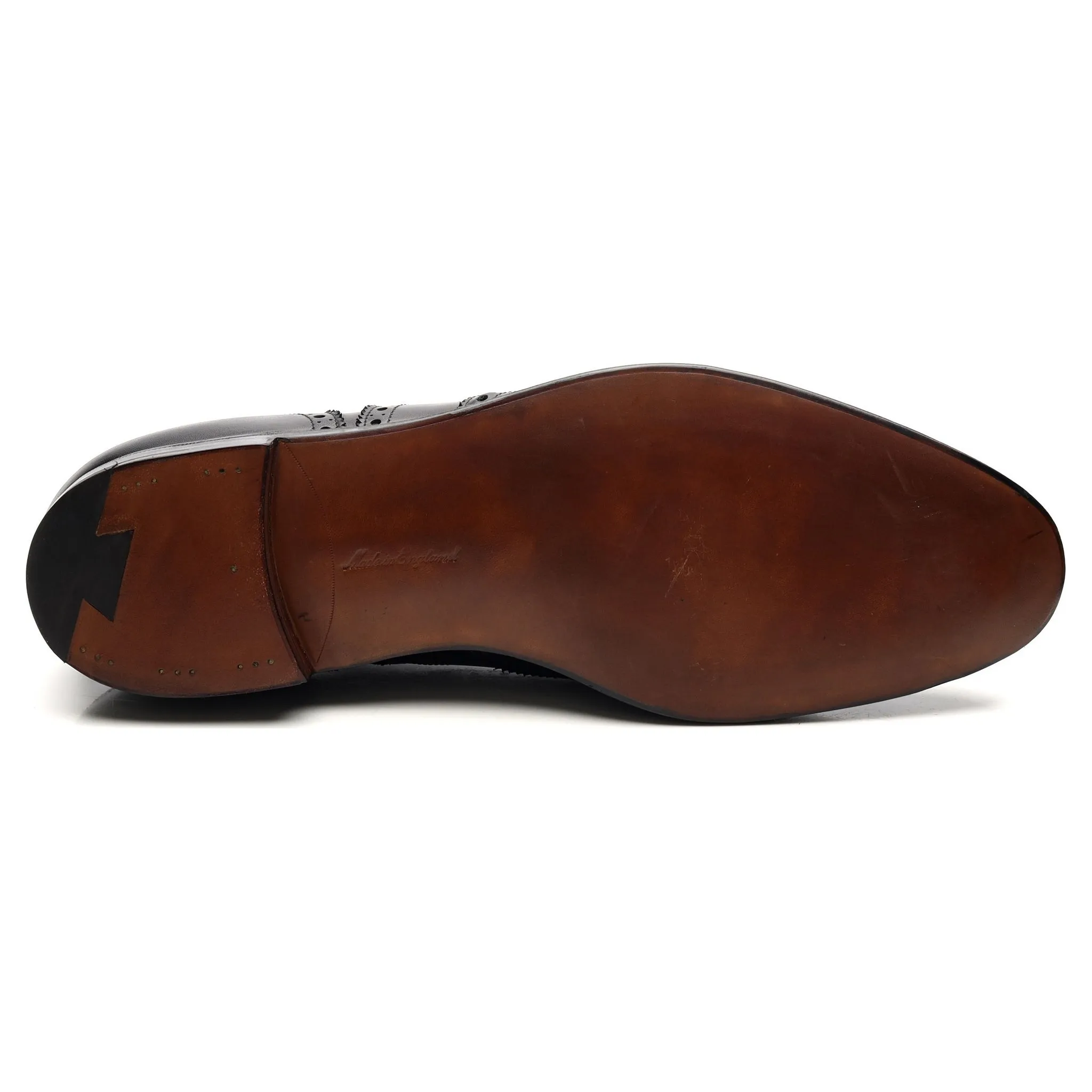 'Malvern' Black Leather Brogues UK 11 D