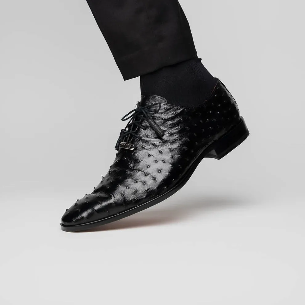 Marco Di Milano Criss Men's Shoes Exotic Ostrich Quill Dress Oxfords (MDM1073)