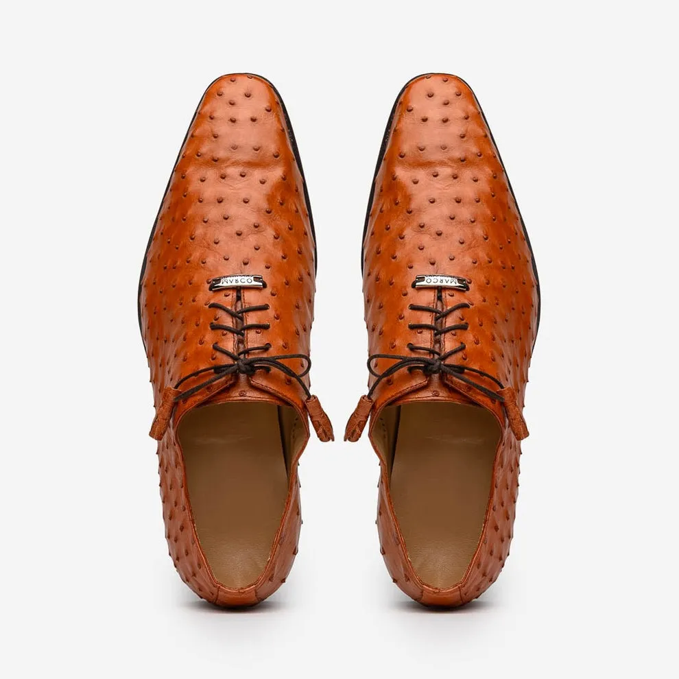 Marco Di Milano Criss Men's Shoes Exotic Ostrich Quill Dress Oxfords (MDM1073)