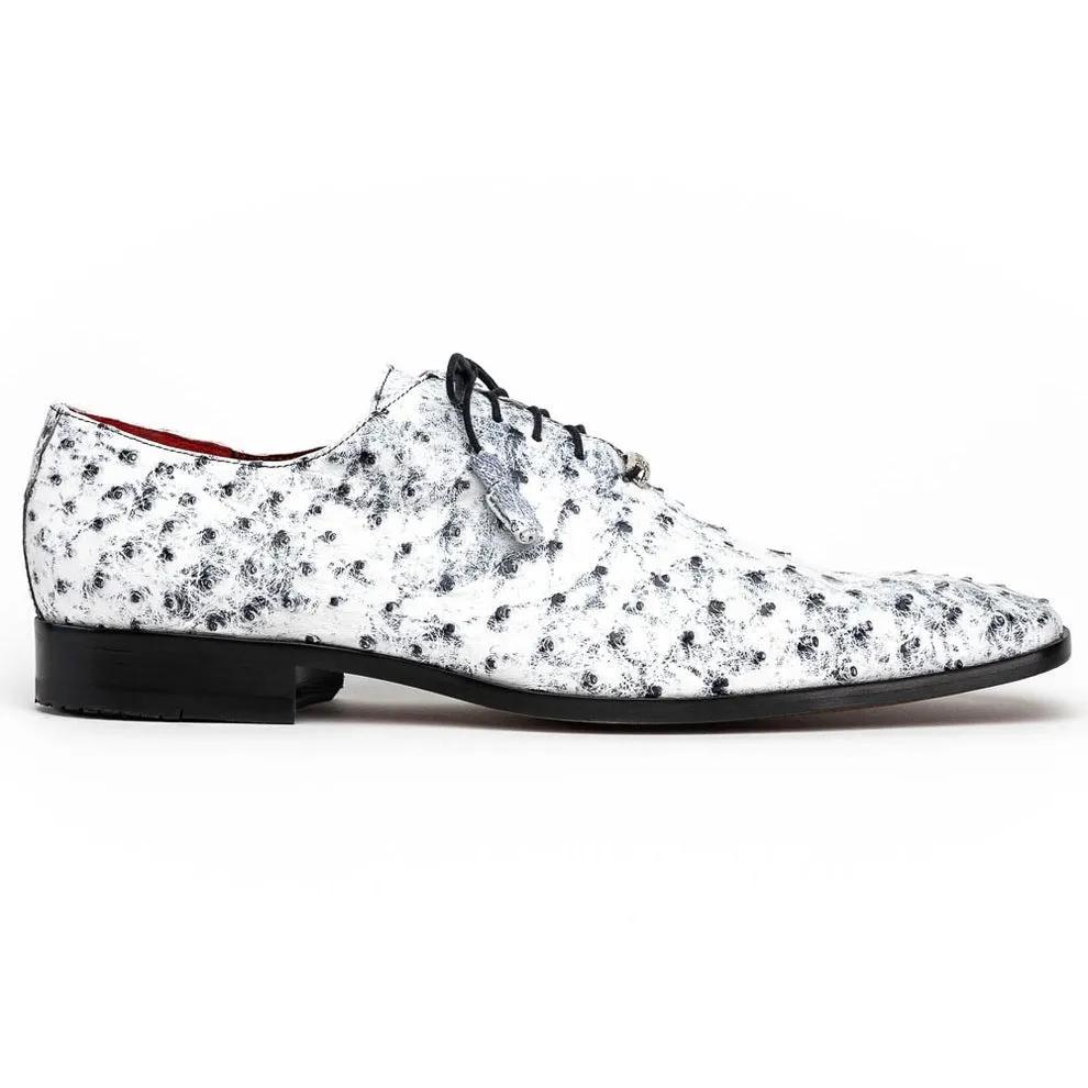 Marco Di Milano Criss Men's Shoes Exotic Ostrich Quill Dress Oxfords (MDM1073)