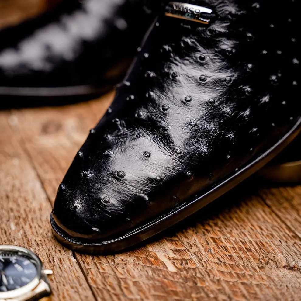 Marco Di Milano Criss Men's Shoes Exotic Ostrich Quill Dress Oxfords (MDM1073)