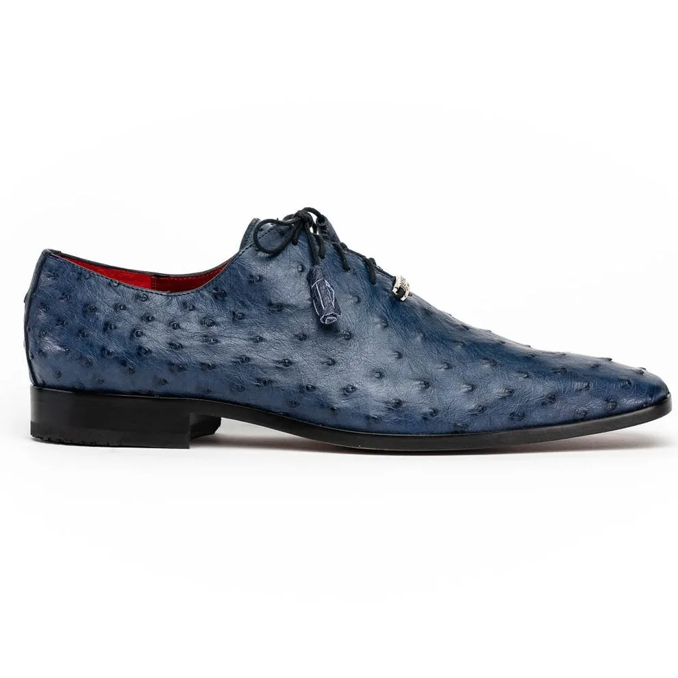 Marco Di Milano Criss Men's Shoes Exotic Ostrich Quill Dress Oxfords (MDM1073)