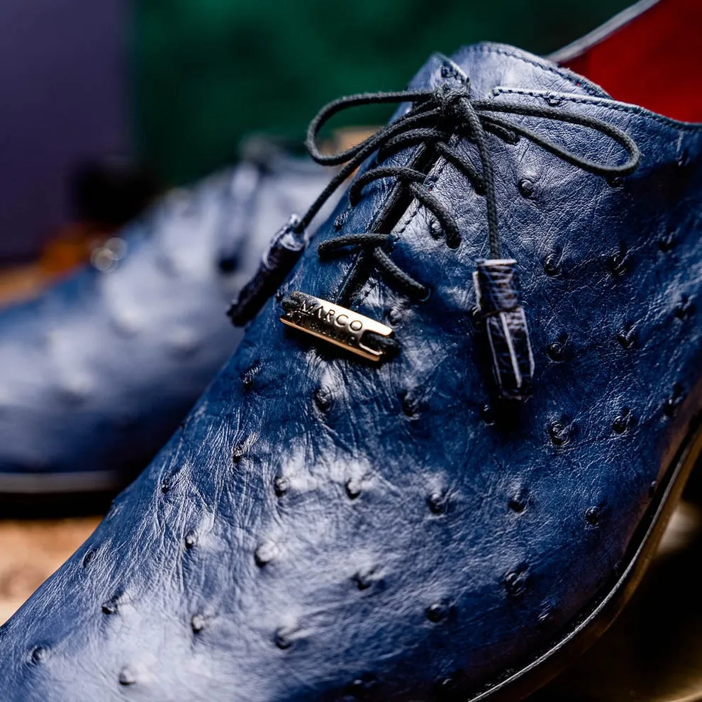 Marco Di Milano Criss Men's Shoes Exotic Ostrich Quill Dress Oxfords (MDM1073)