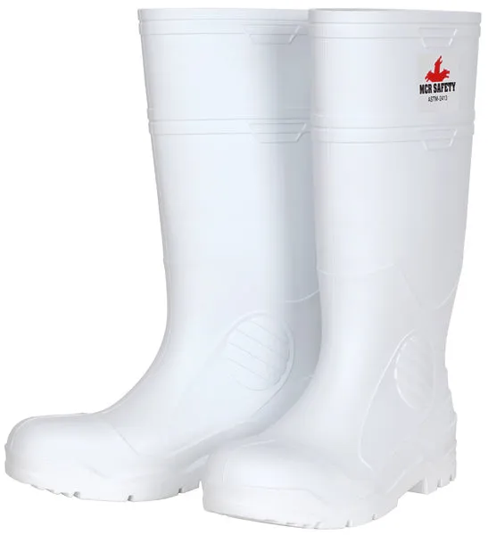 MCR Safety 16" White PVC Boot,Mens,Steel Toe 11