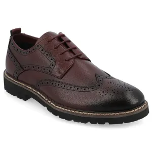 Men's Campbell Wing Tip Vance Co. Oxford Shoes, Burgundy