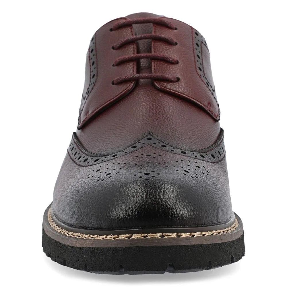 Men's Campbell Wing Tip Vance Co. Oxford Shoes, Burgundy