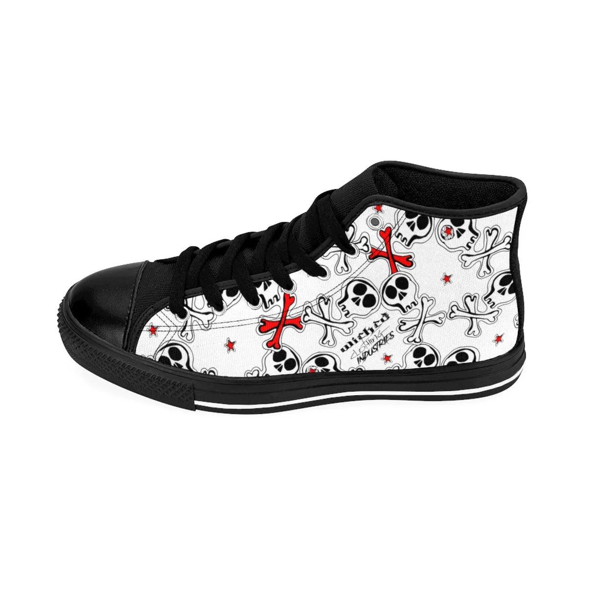 Men's Cartoon Skulls High-top Sneakers
