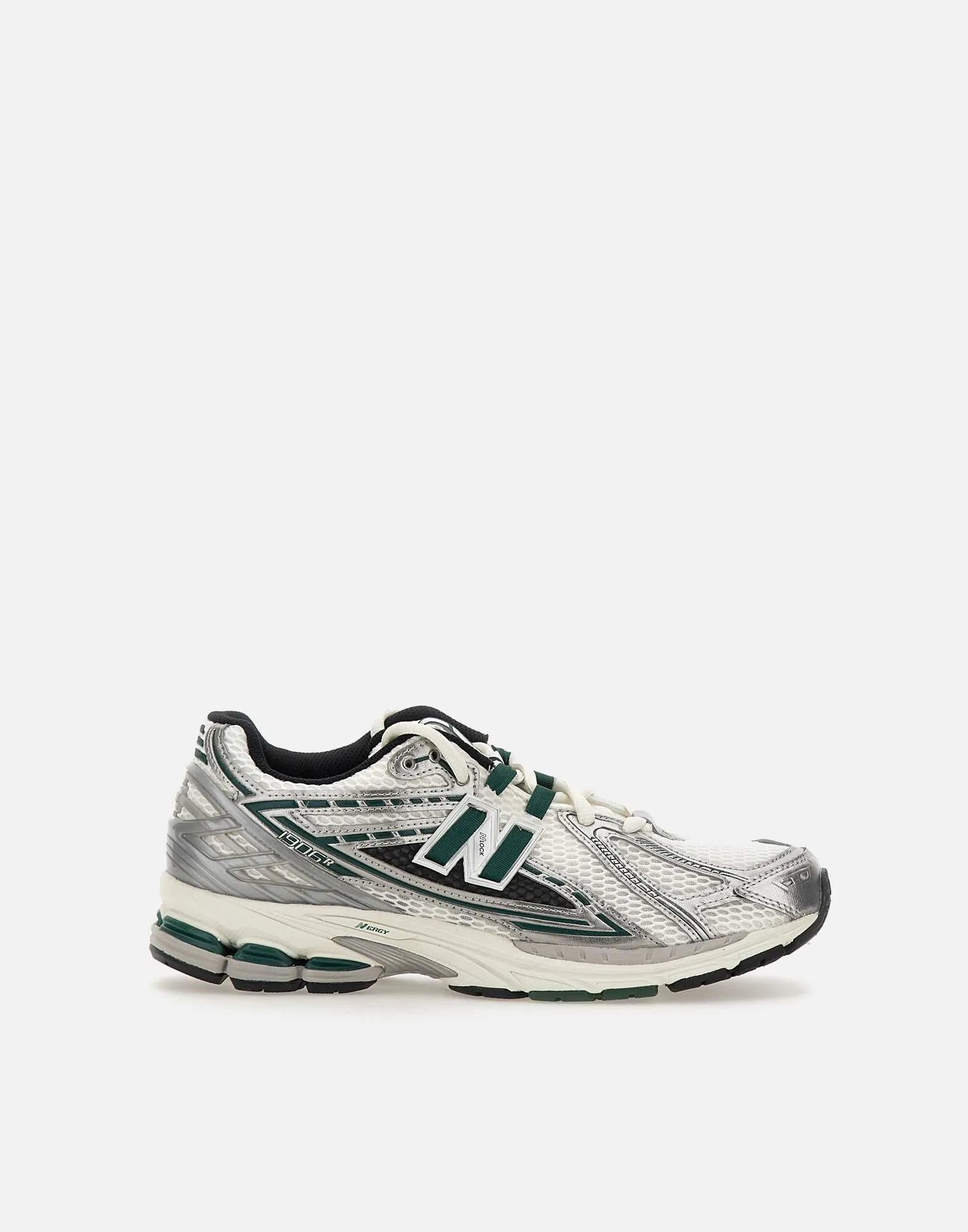 Mesh Fabric Sneakers in Grey and Green