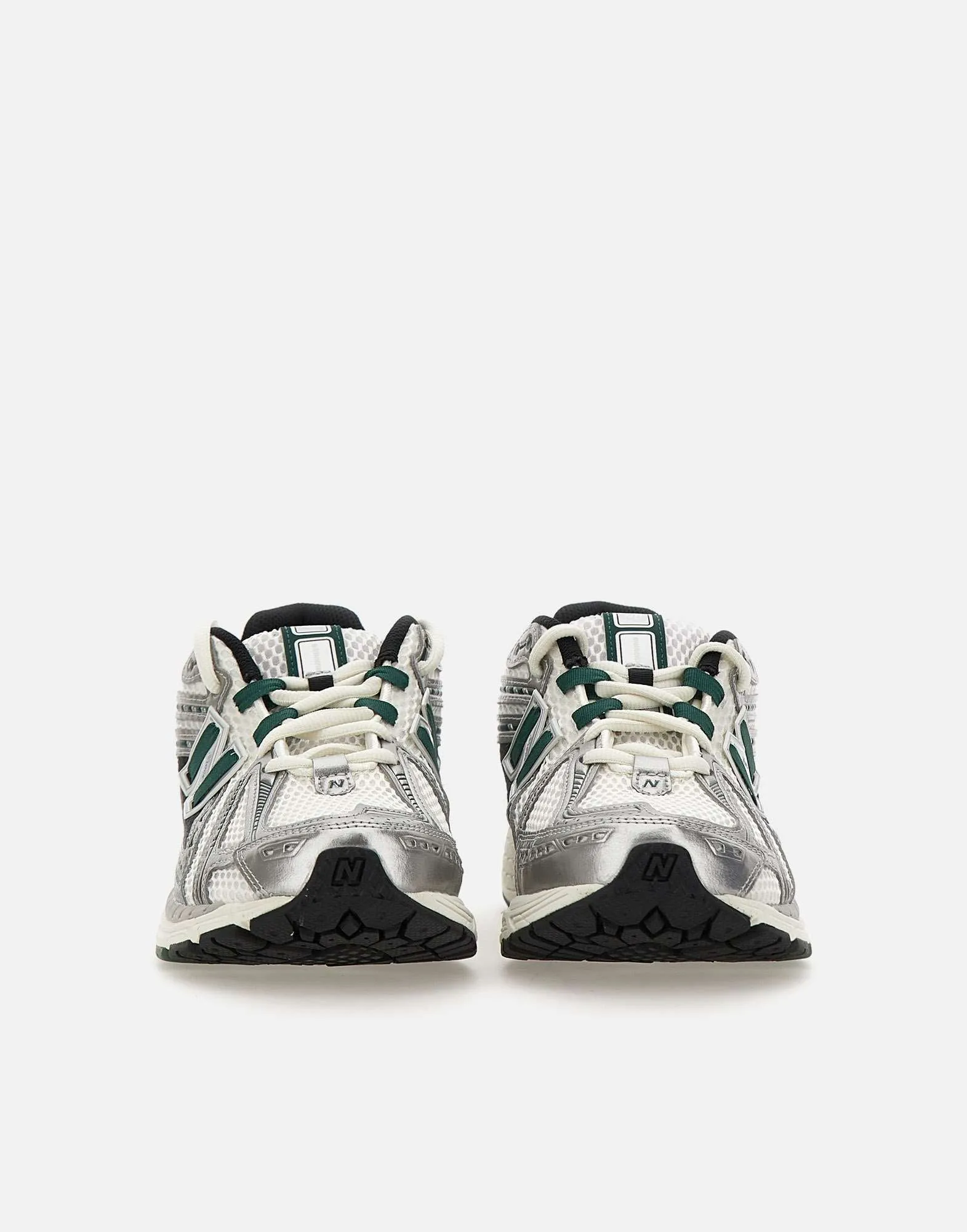 Mesh Fabric Sneakers in Grey and Green