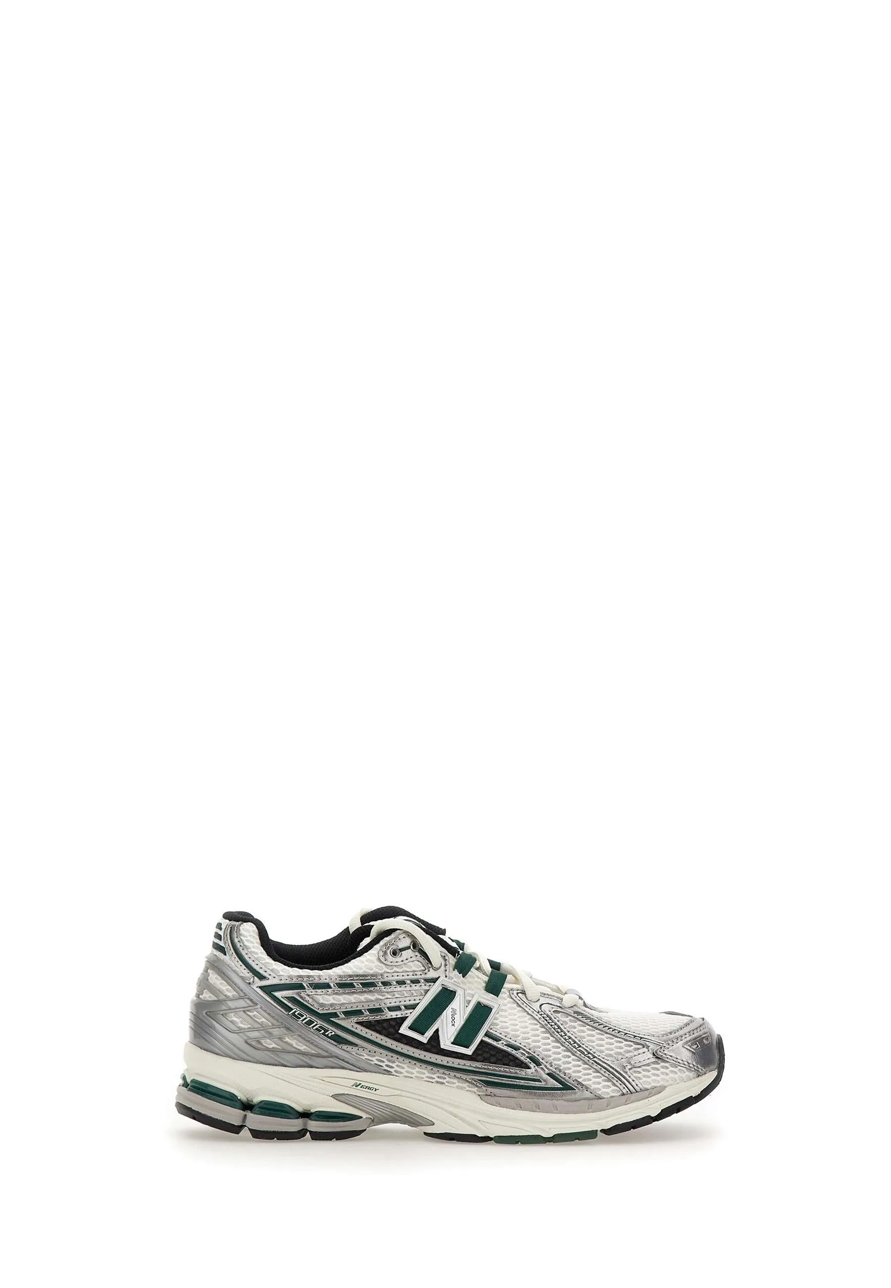 Mesh Fabric Sneakers in Grey and Green