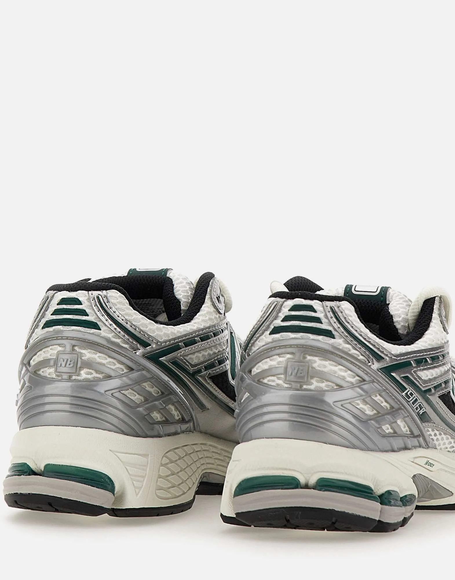 Mesh Fabric Sneakers in Grey and Green