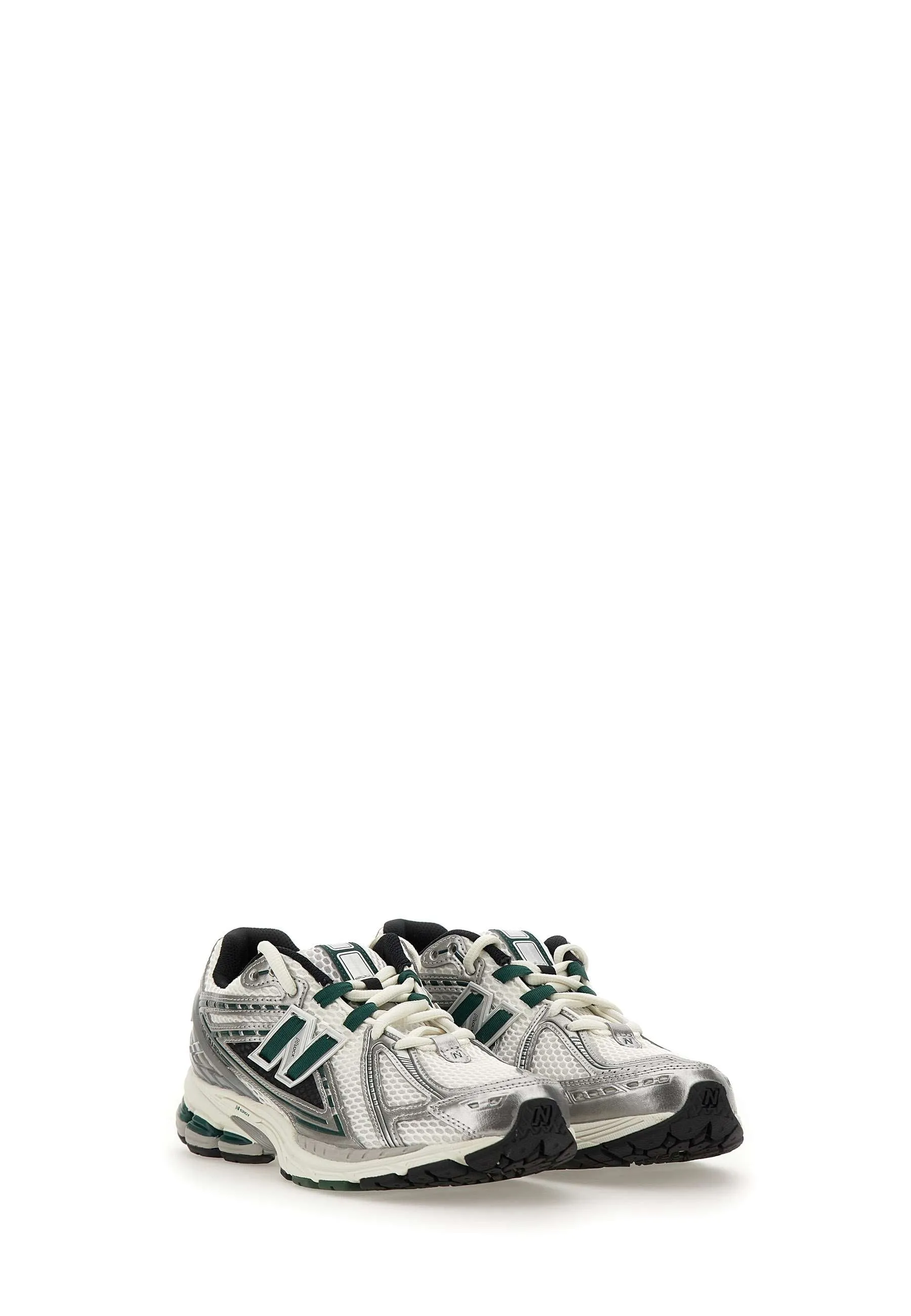 Mesh Fabric Sneakers in Grey and Green