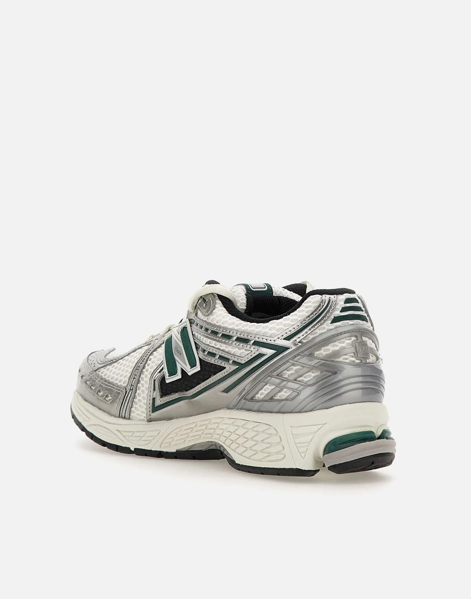 Mesh Fabric Sneakers in Grey and Green