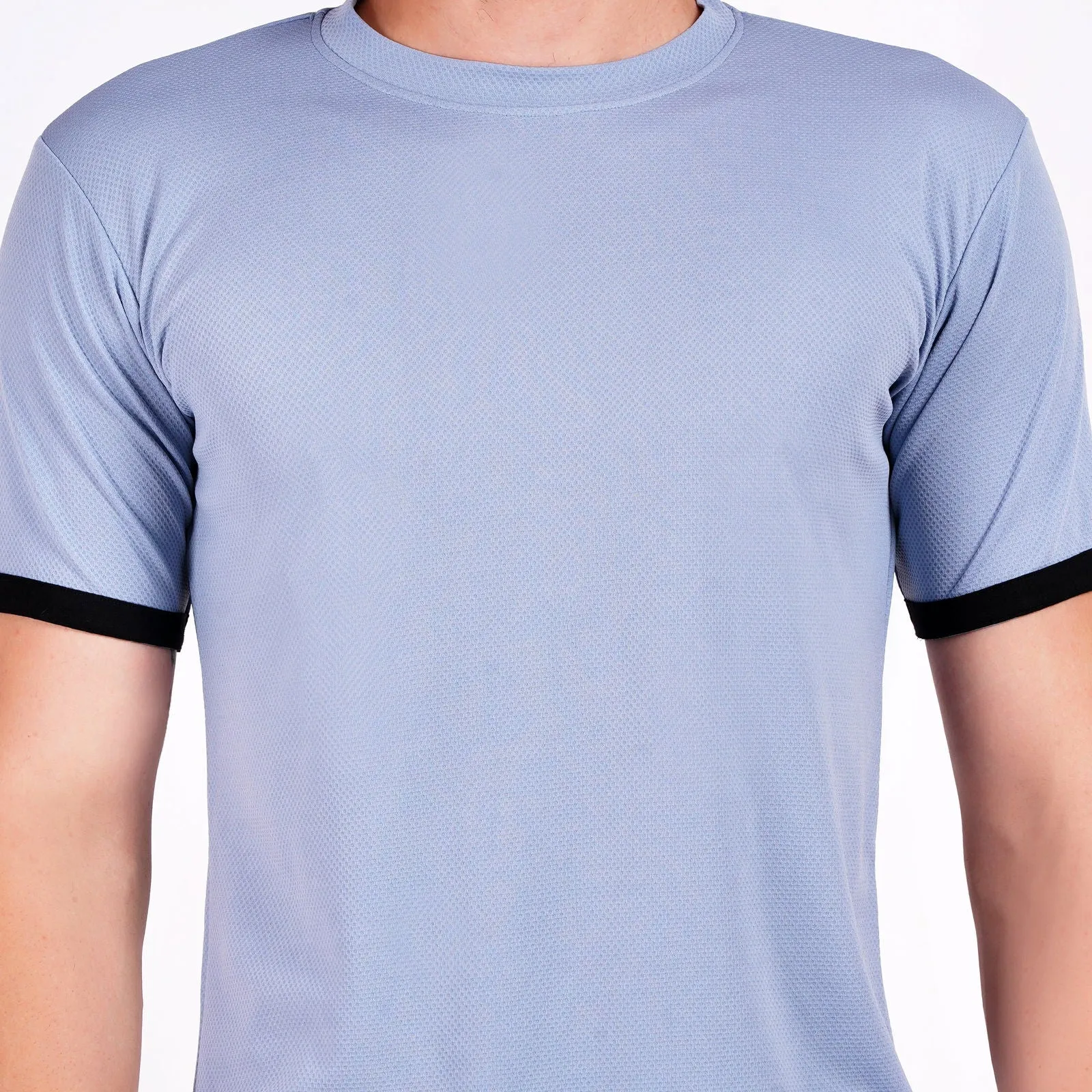 NAUTICON Men Round Neck t-Shirt and Shorts Co-Ord Set Light Blue
