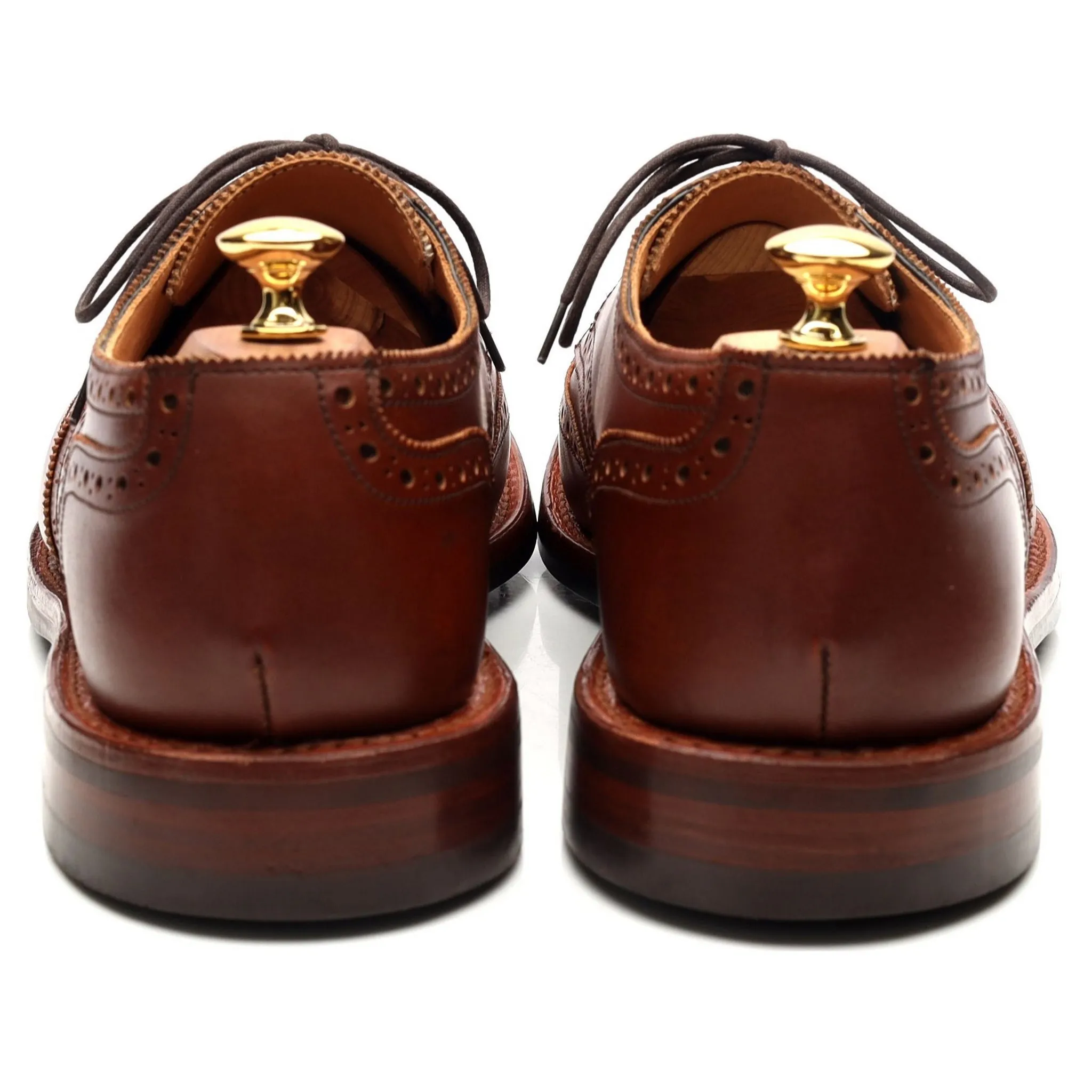 'Newbury' Tan Brown Leather Derby Brogues UK 11