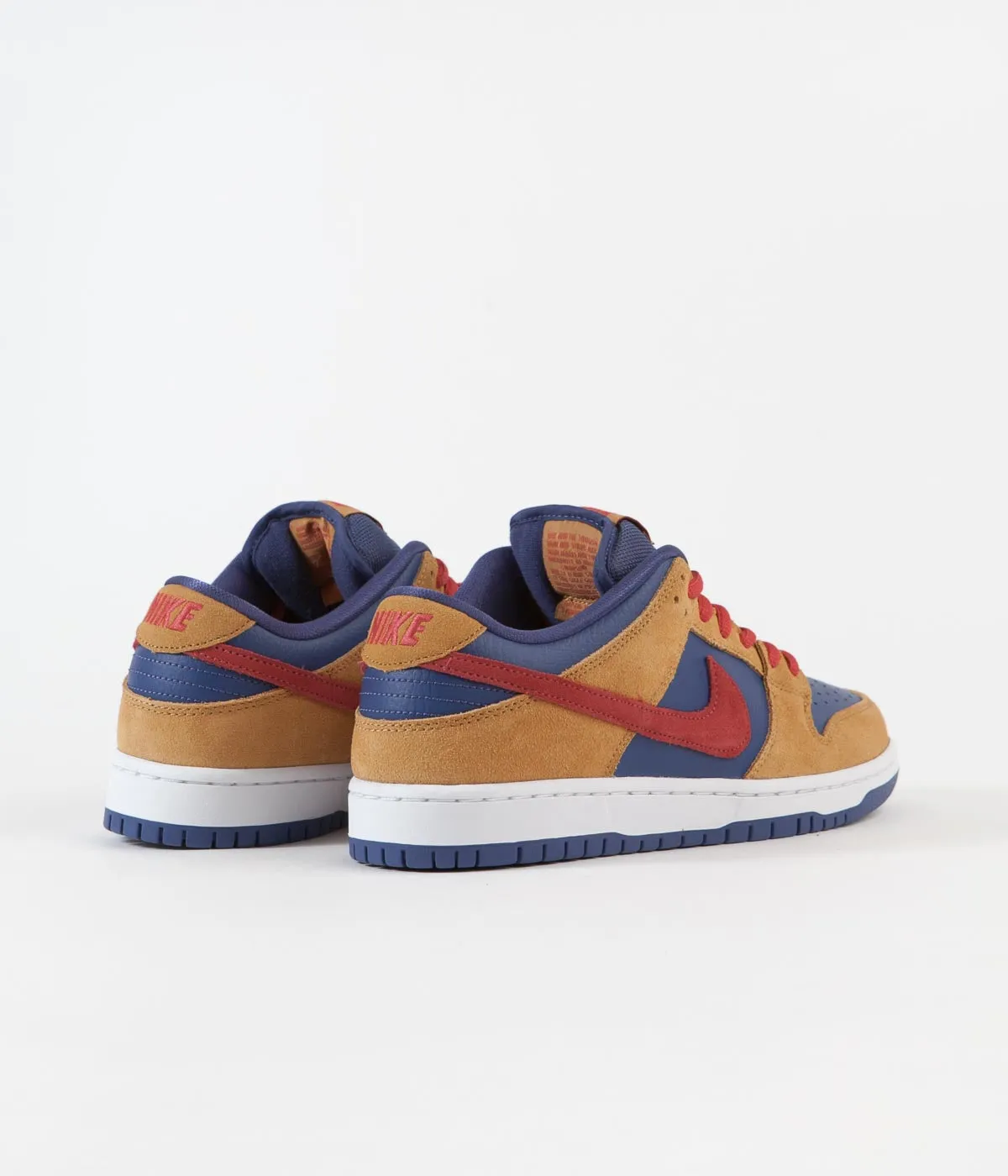 Nike SB Dunk Low Pro 'Papa Bear' Shoes - Wheat / Light Fusion Red - Dark Purple Dust - White