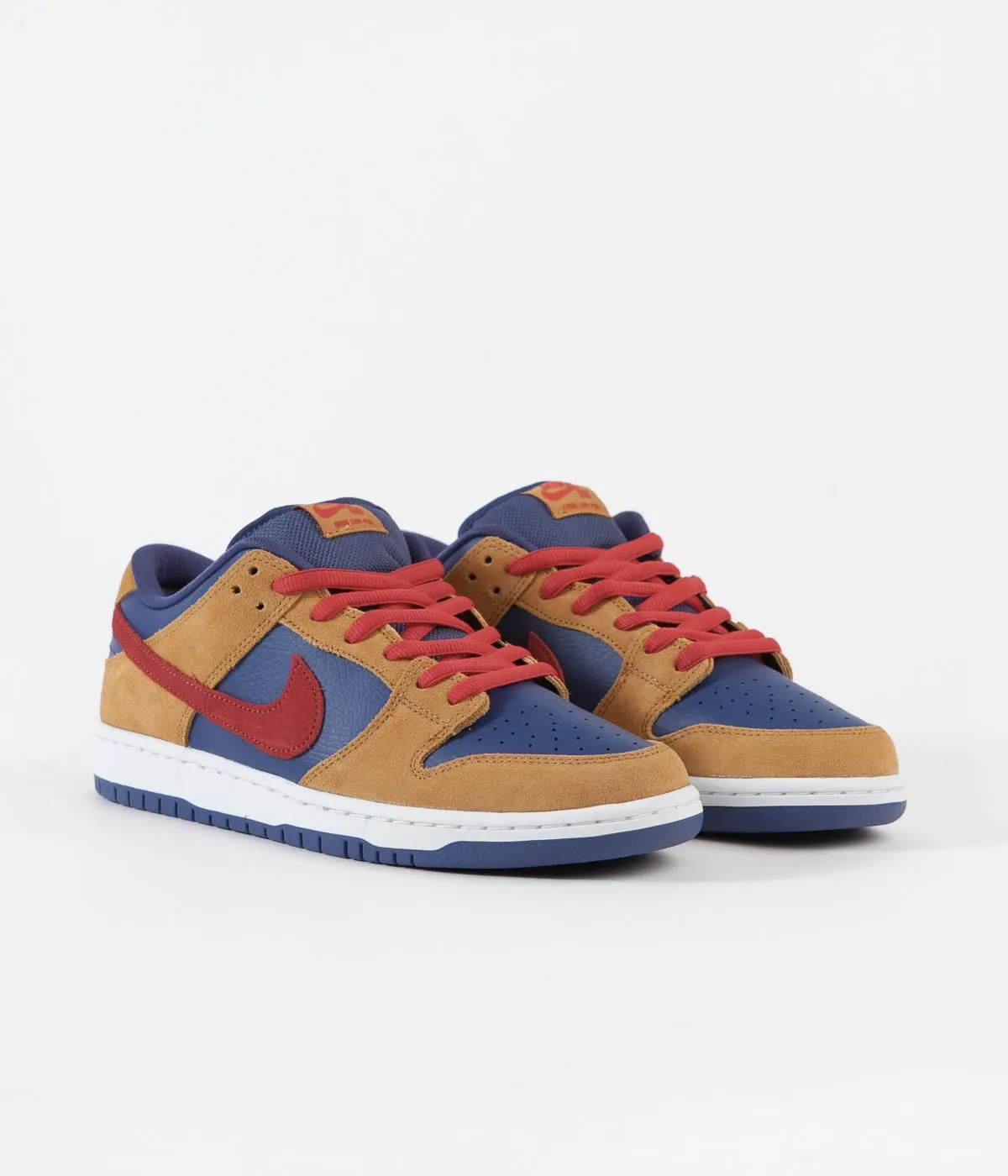 Nike SB Dunk Low Pro 'Papa Bear' Shoes - Wheat / Light Fusion Red - Dark Purple Dust - White