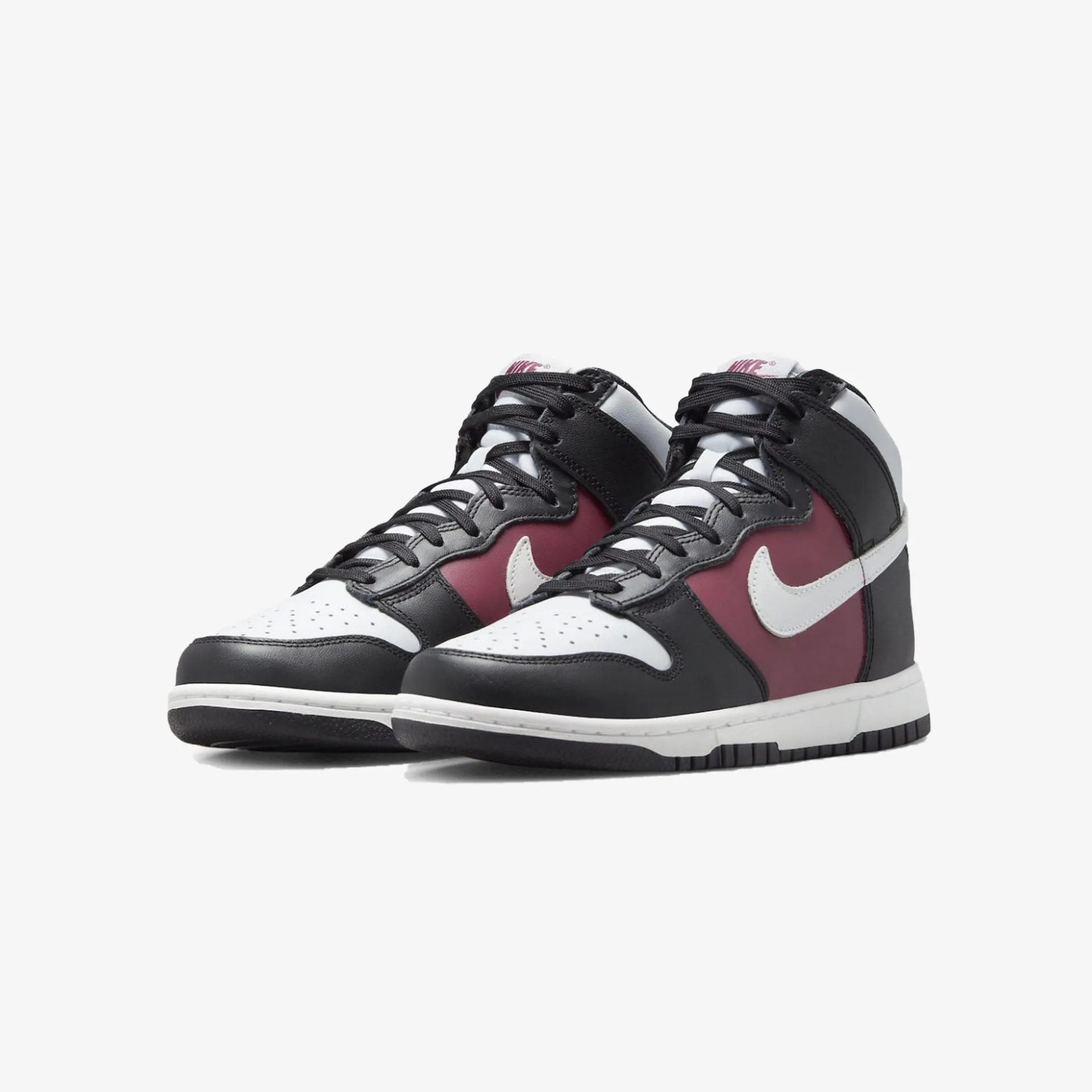 Nike | WMN'S DUNK HIGH  { BLACK/SUMMIT WHITE/ROSEWOOD