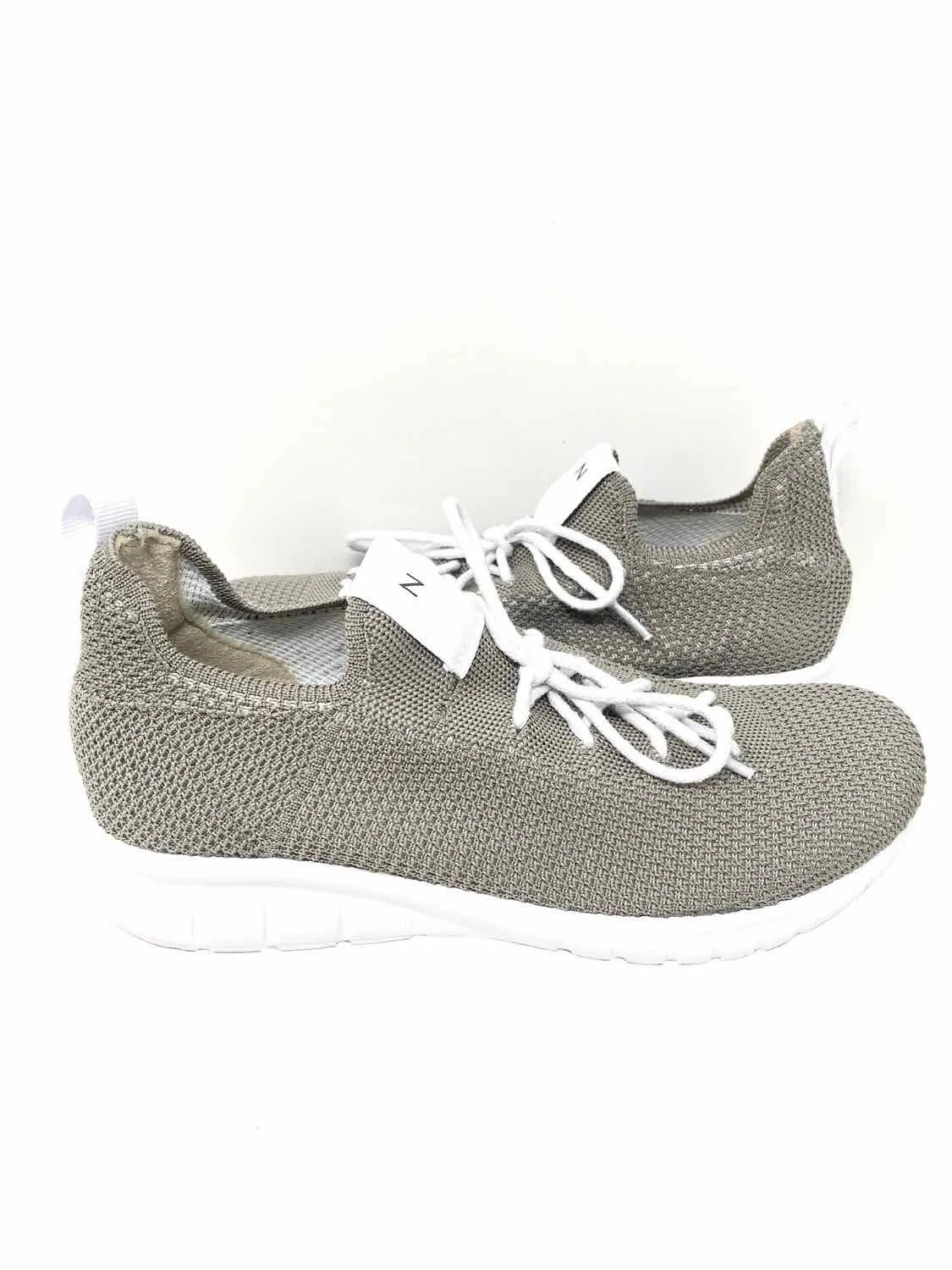 Nisolo Women's Gray Lace-up Knit Size 7.5 Sneakers
