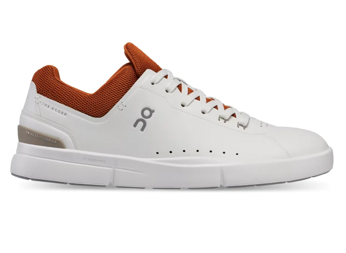 On Mens Roger Advantage- White/Rust (48.98516)