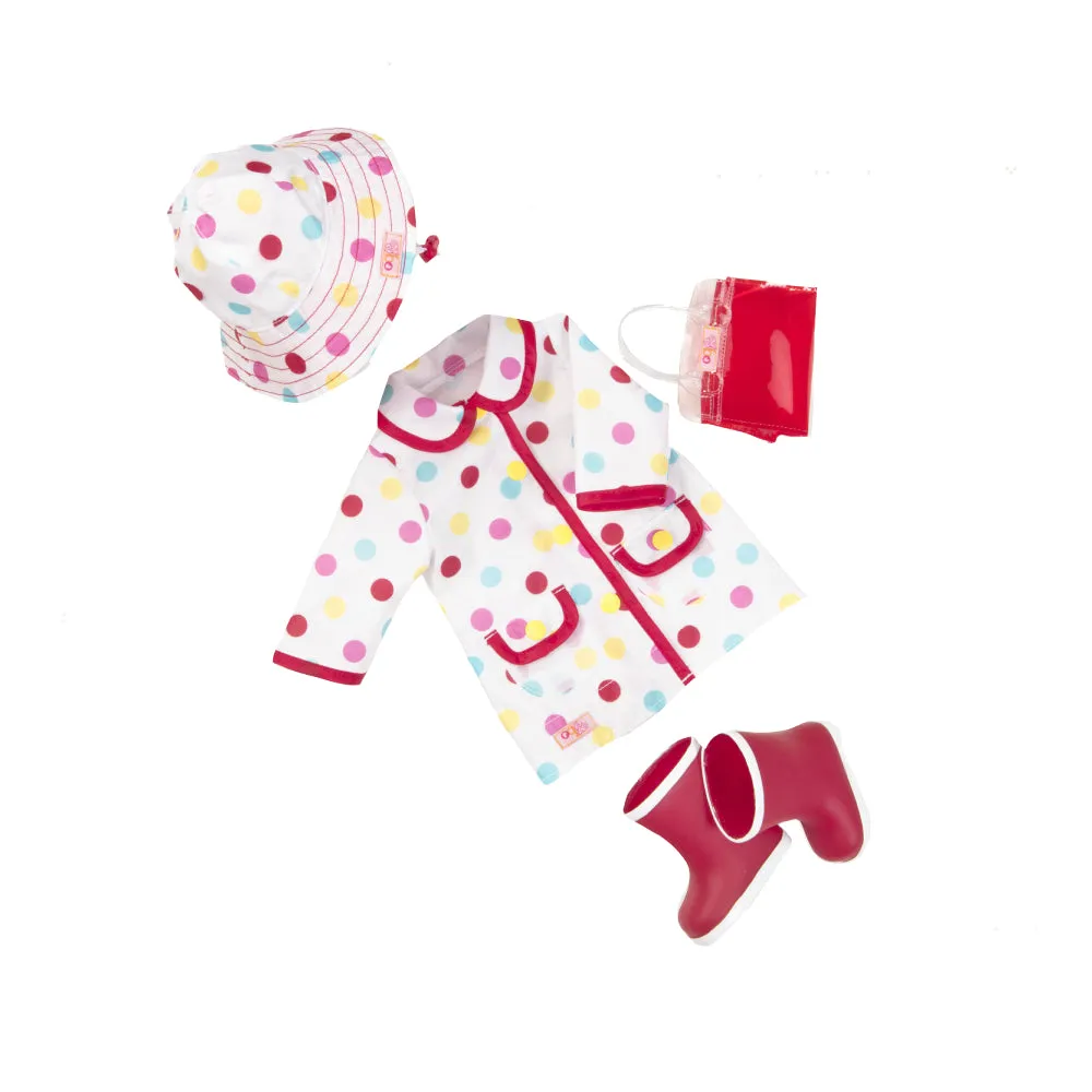 Our Generation Regular Raincoat N Rain Boots Outfit