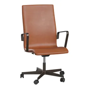 Oxford Medium Back Office Armchair - 5 Star Base & Castors - Height Adjustable