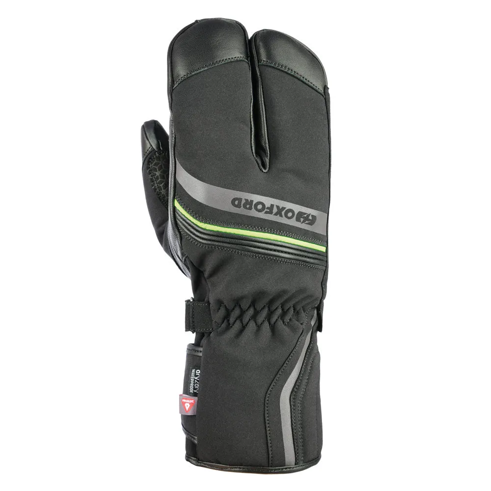 Oxford Polar 1.0 Men Waterproof Motorcycle Glove Black Fluo