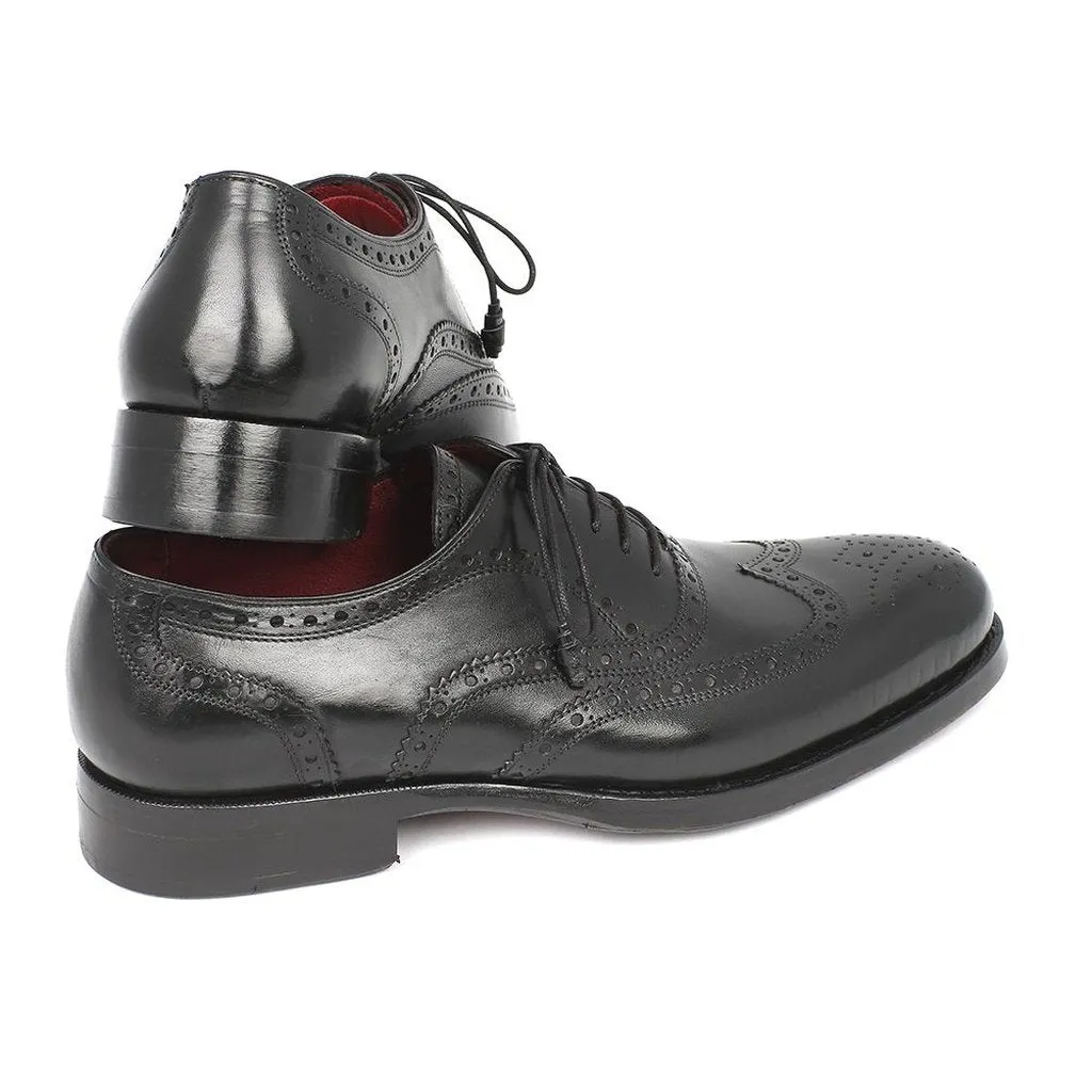 Paul Parkman Men's Wingtip Oxford Goodyear Welted Black (ID#027-BLK)