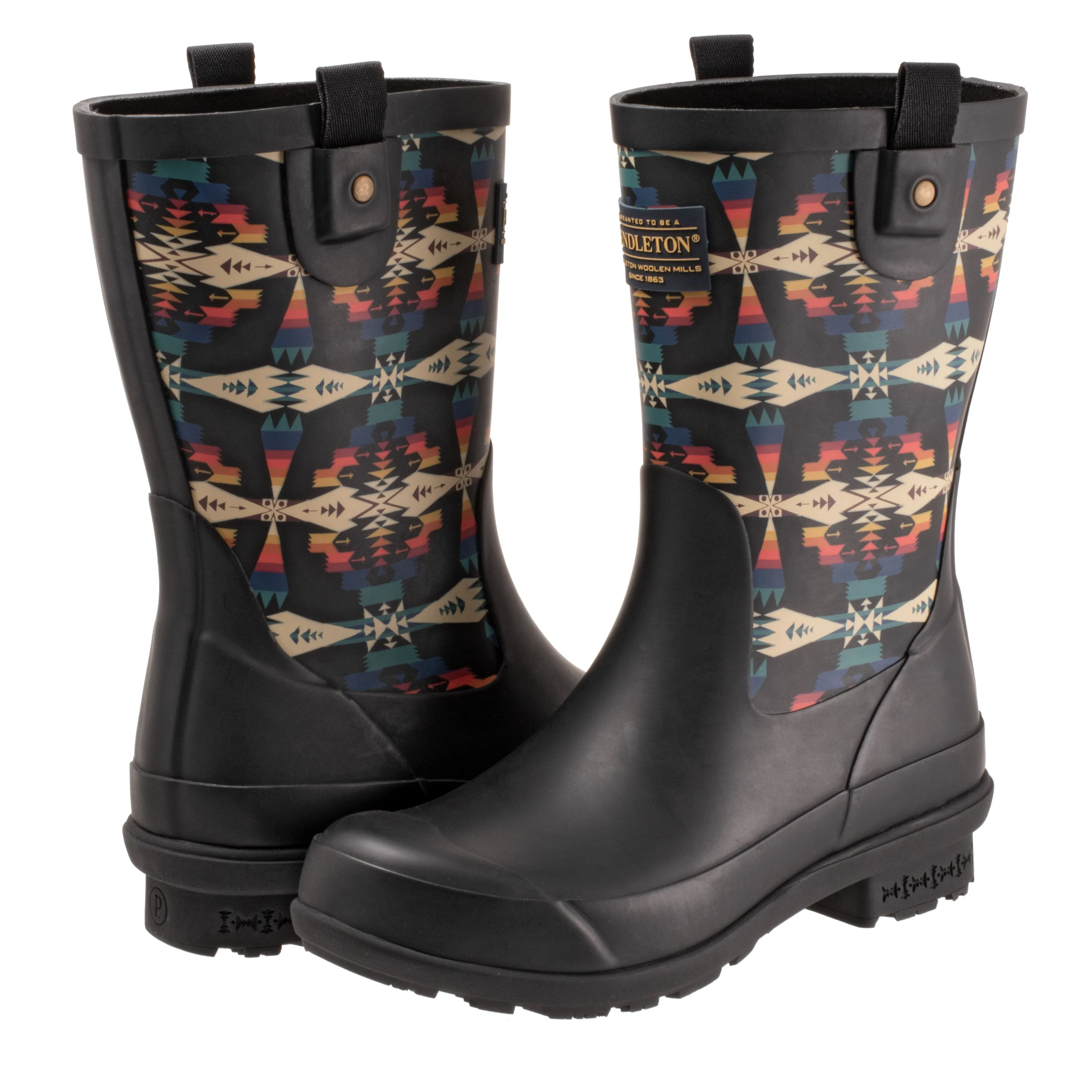 Pendleton Women's Black Tucson Mid Rain Boot