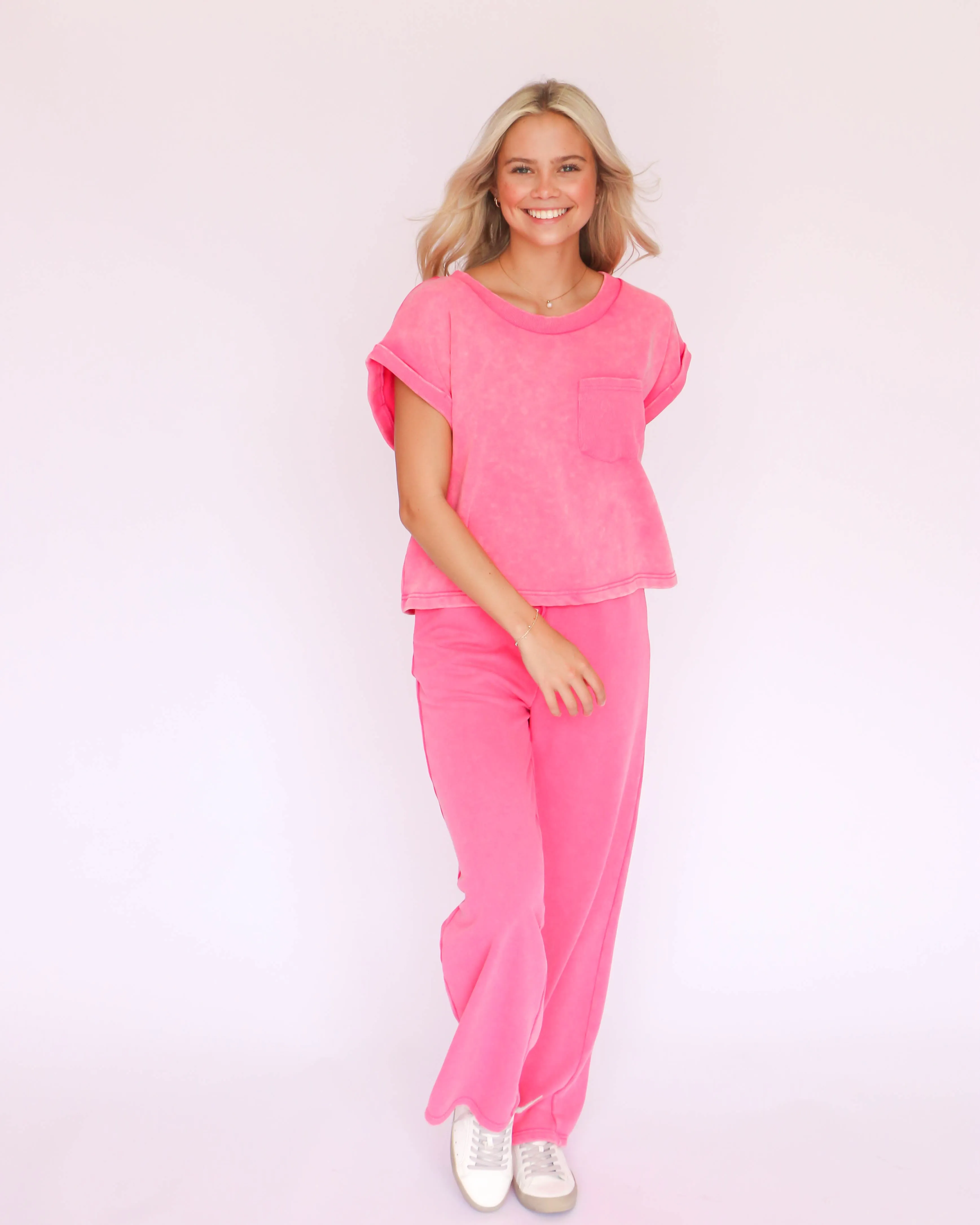 Pink Pants Lounge Set