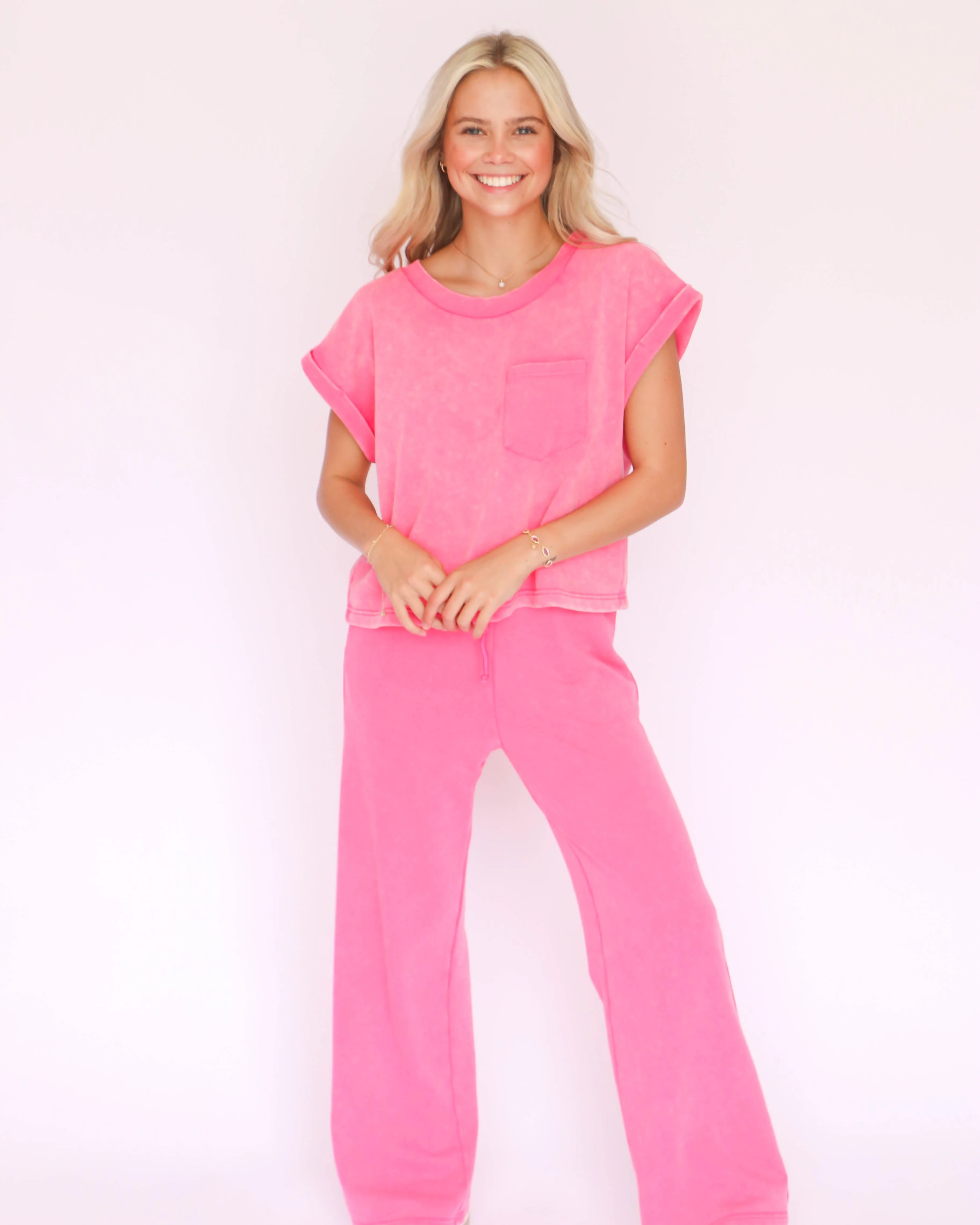 Pink Pants Lounge Set