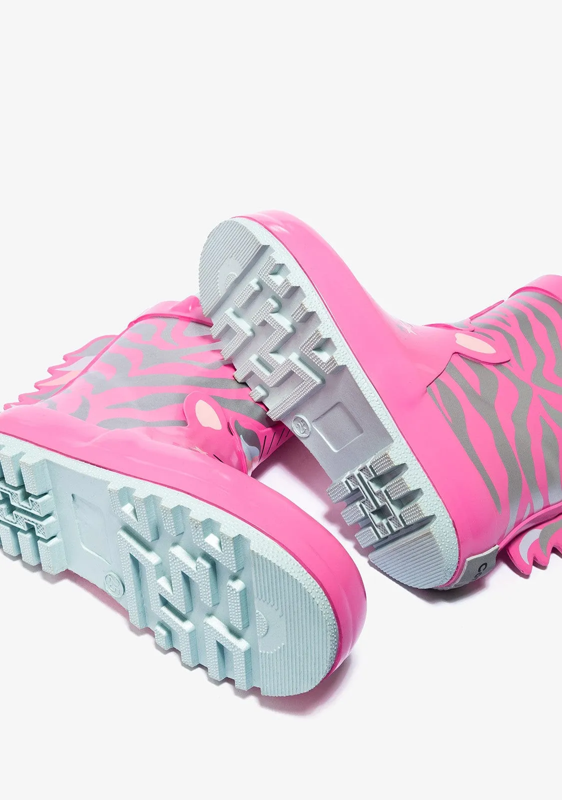 Pink Unicorn Rain Boots Rubber