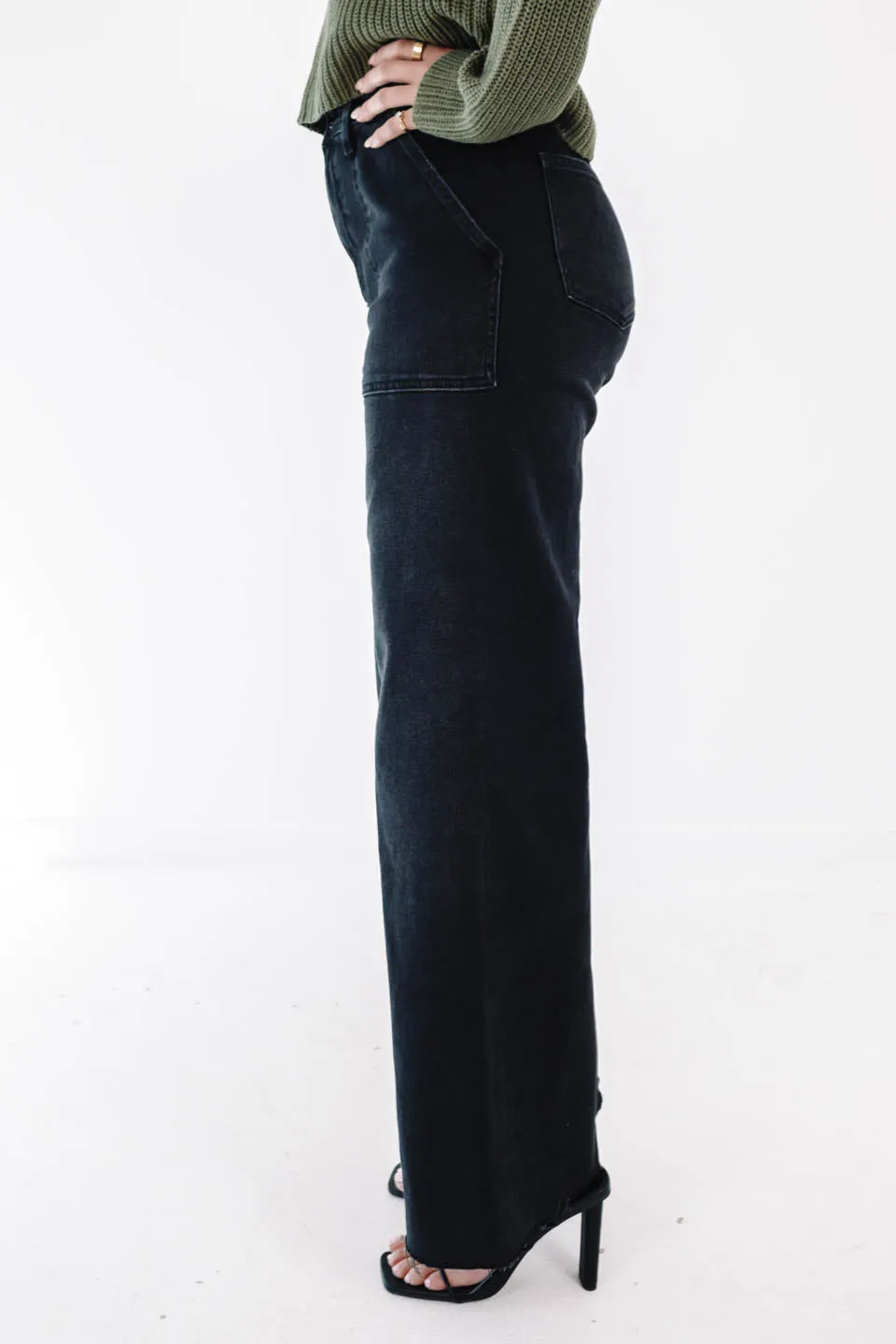Pistola Penny High Rise Wide Leg Jeans - Collins