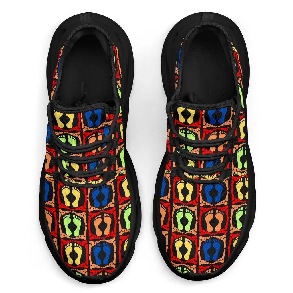Podiatrist All Feet Icons Black Sneakers
