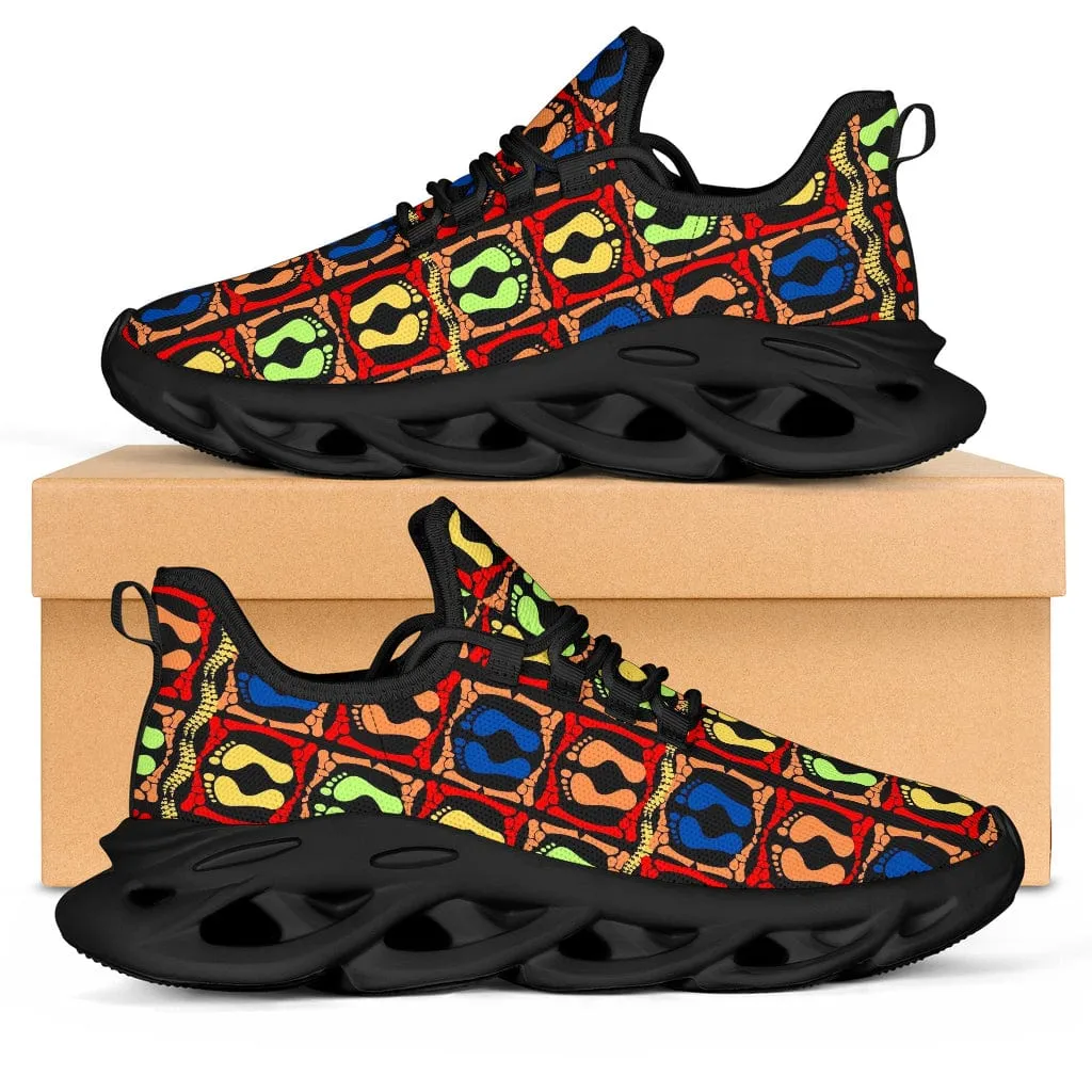 Podiatrist All Feet Icons Black Sneakers