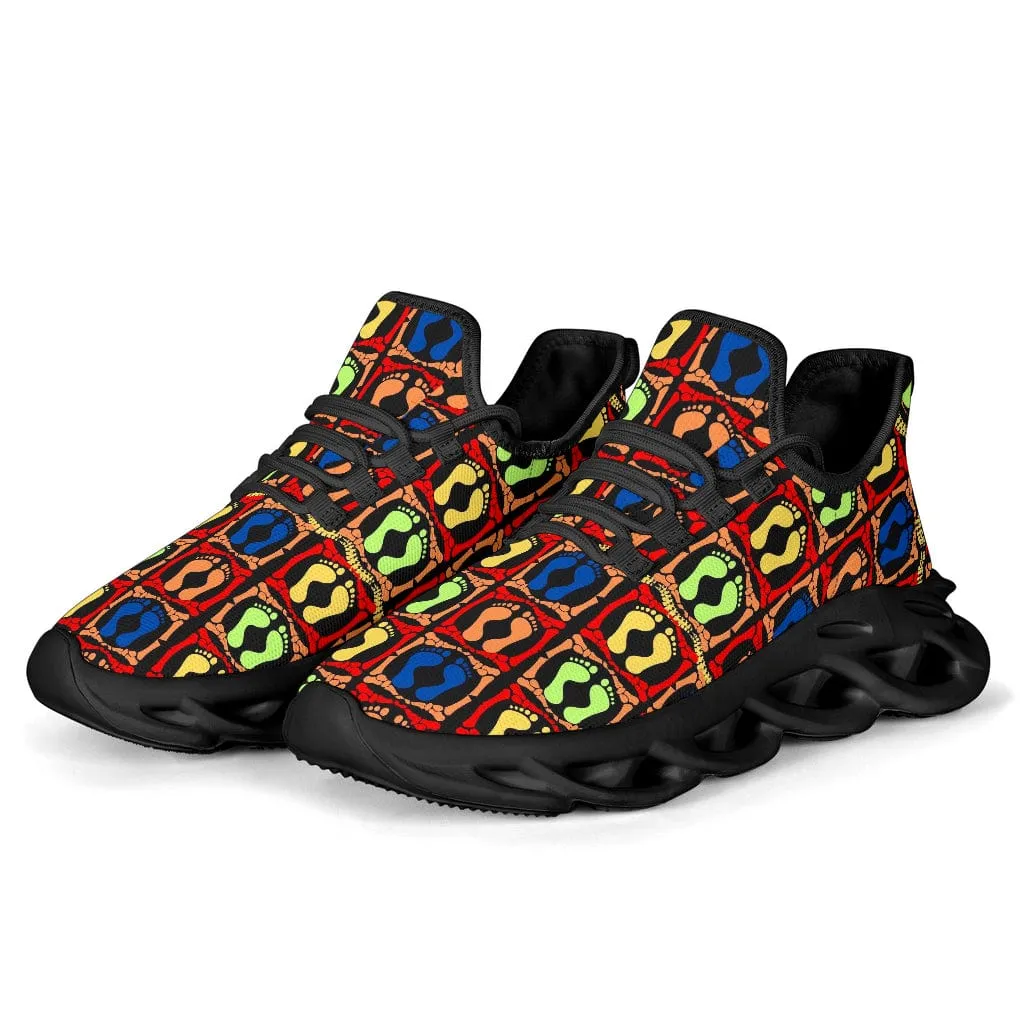 Podiatrist All Feet Icons Black Sneakers