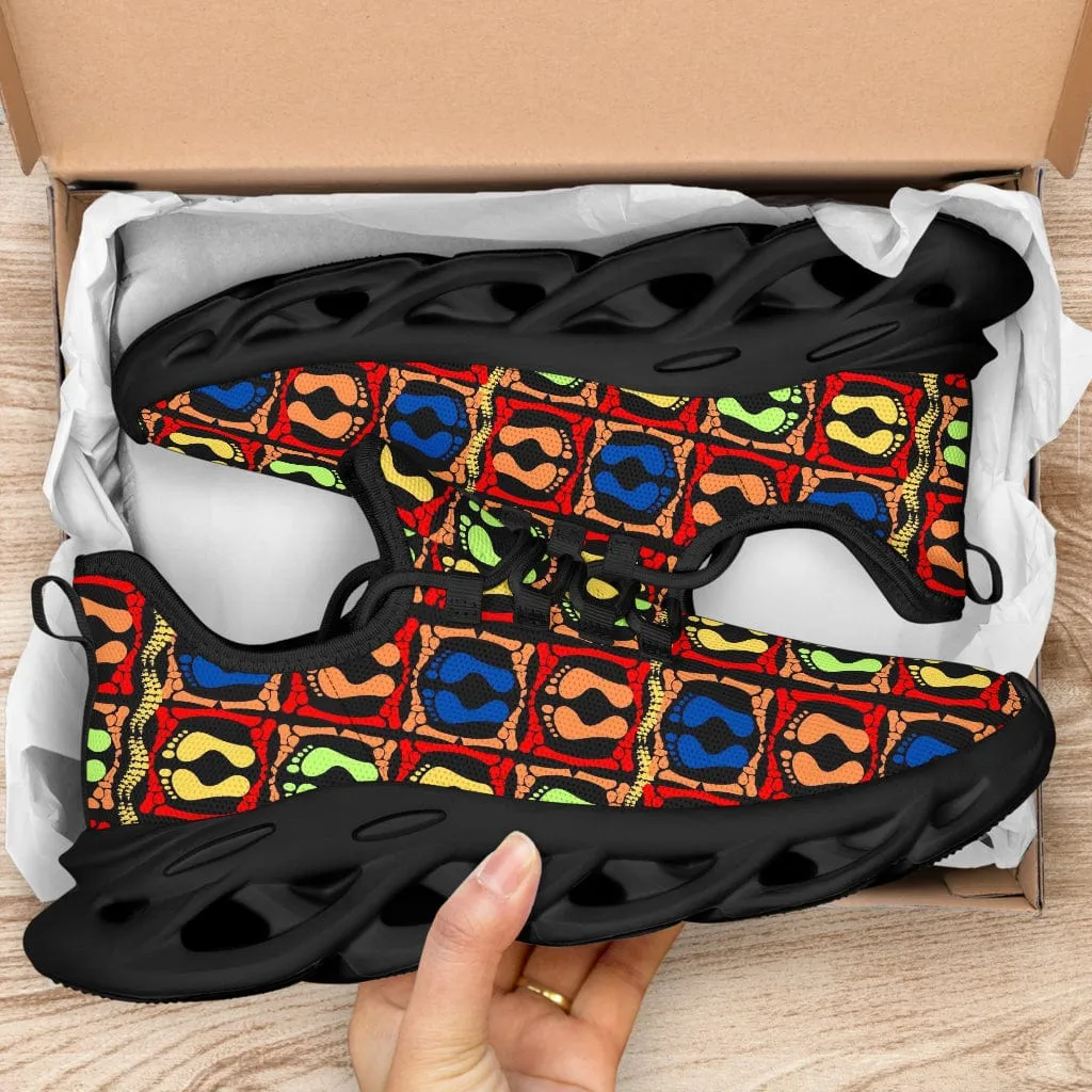 Podiatrist All Feet Icons Black Sneakers