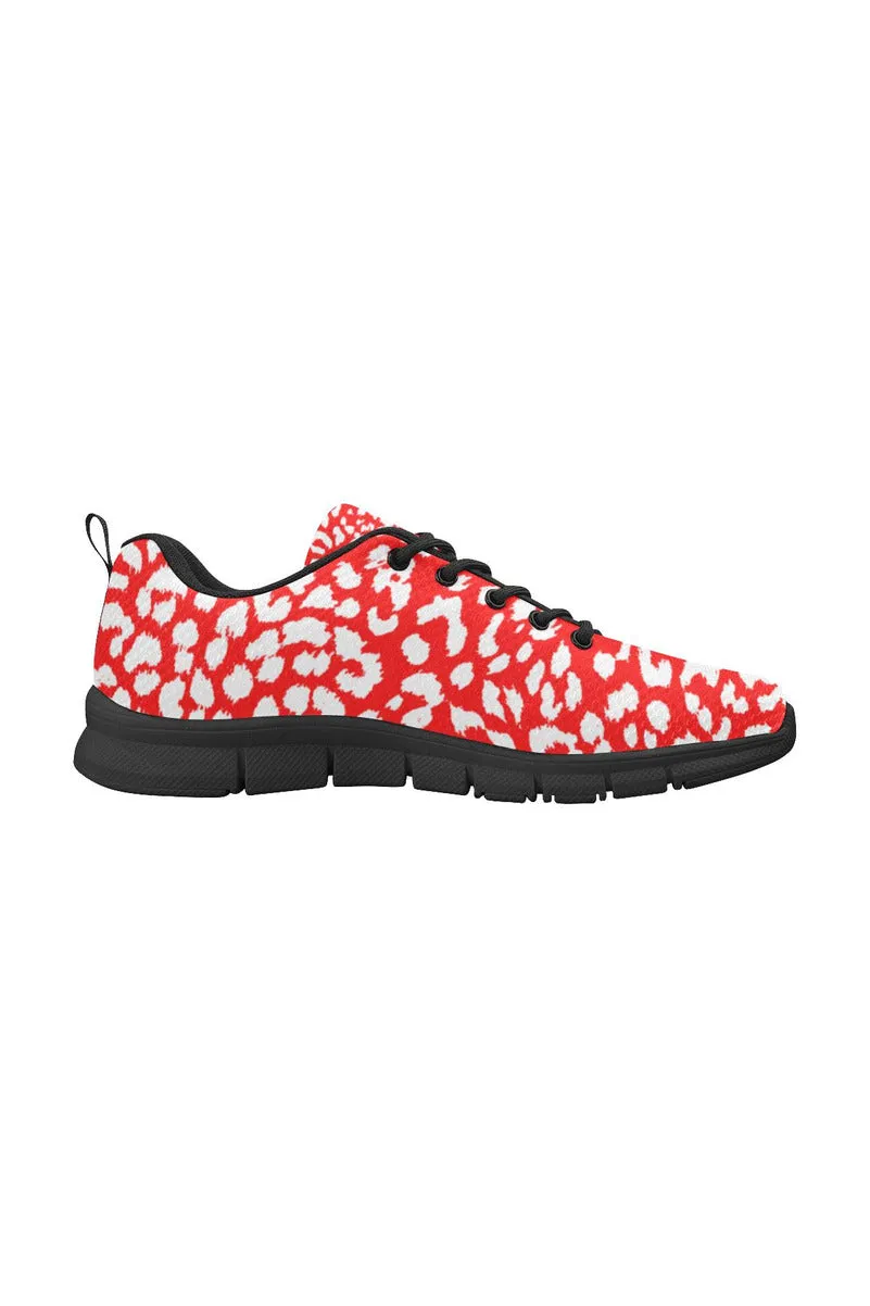 Red Leopard Women's Breathable Running Shoes