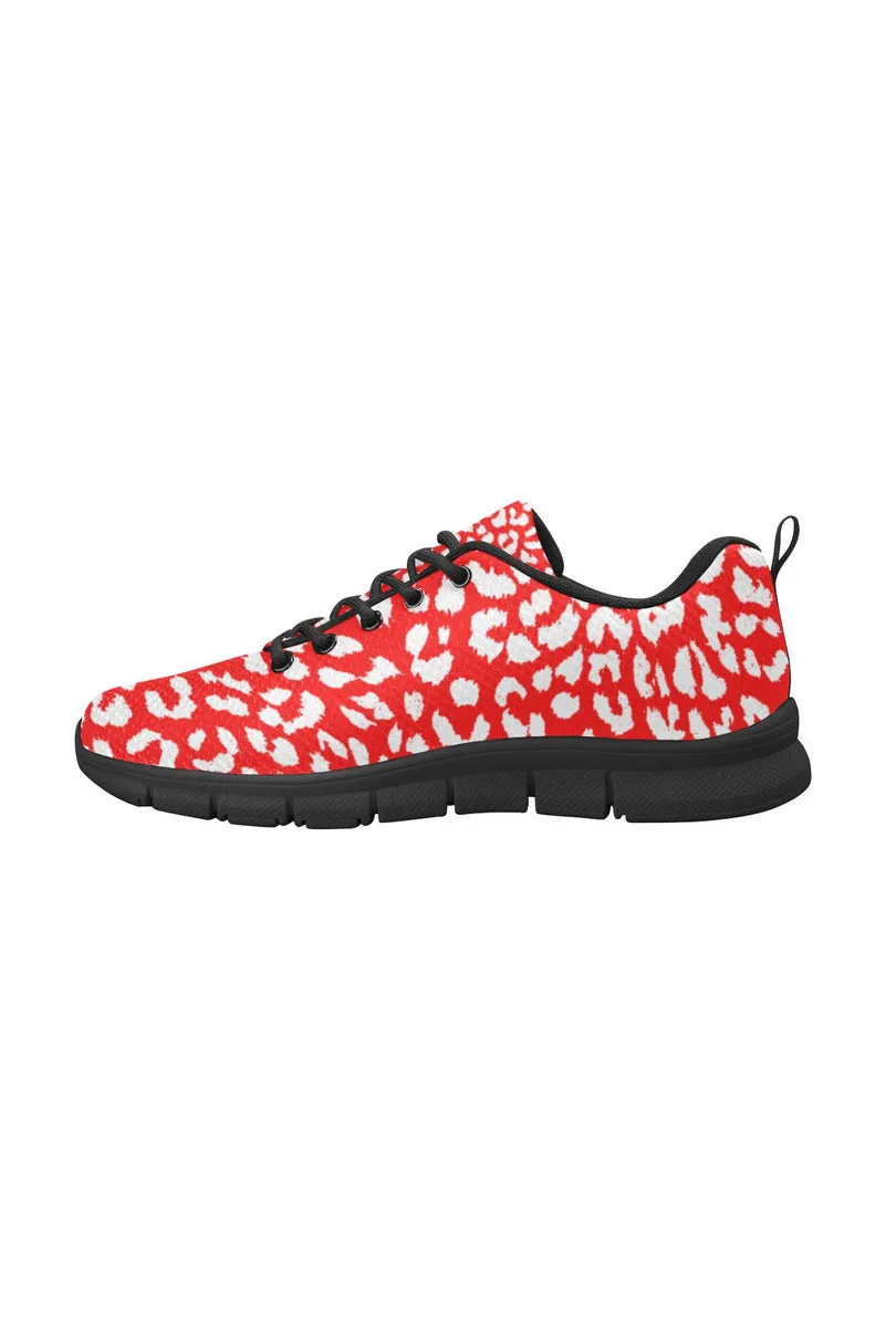 Red Leopard Women's Breathable Running Shoes