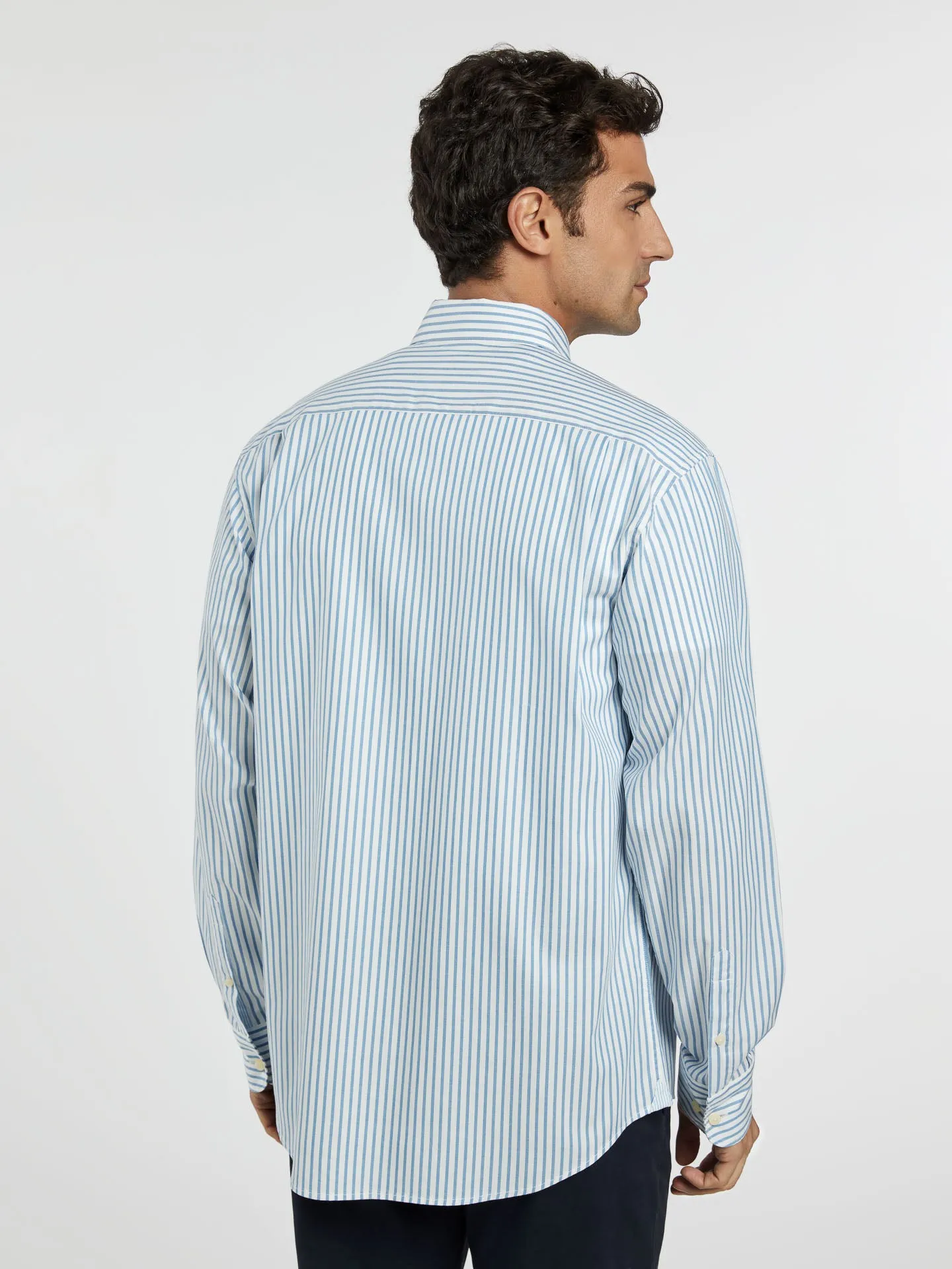 Regular fit 100% bci cotton striped oxford shirt