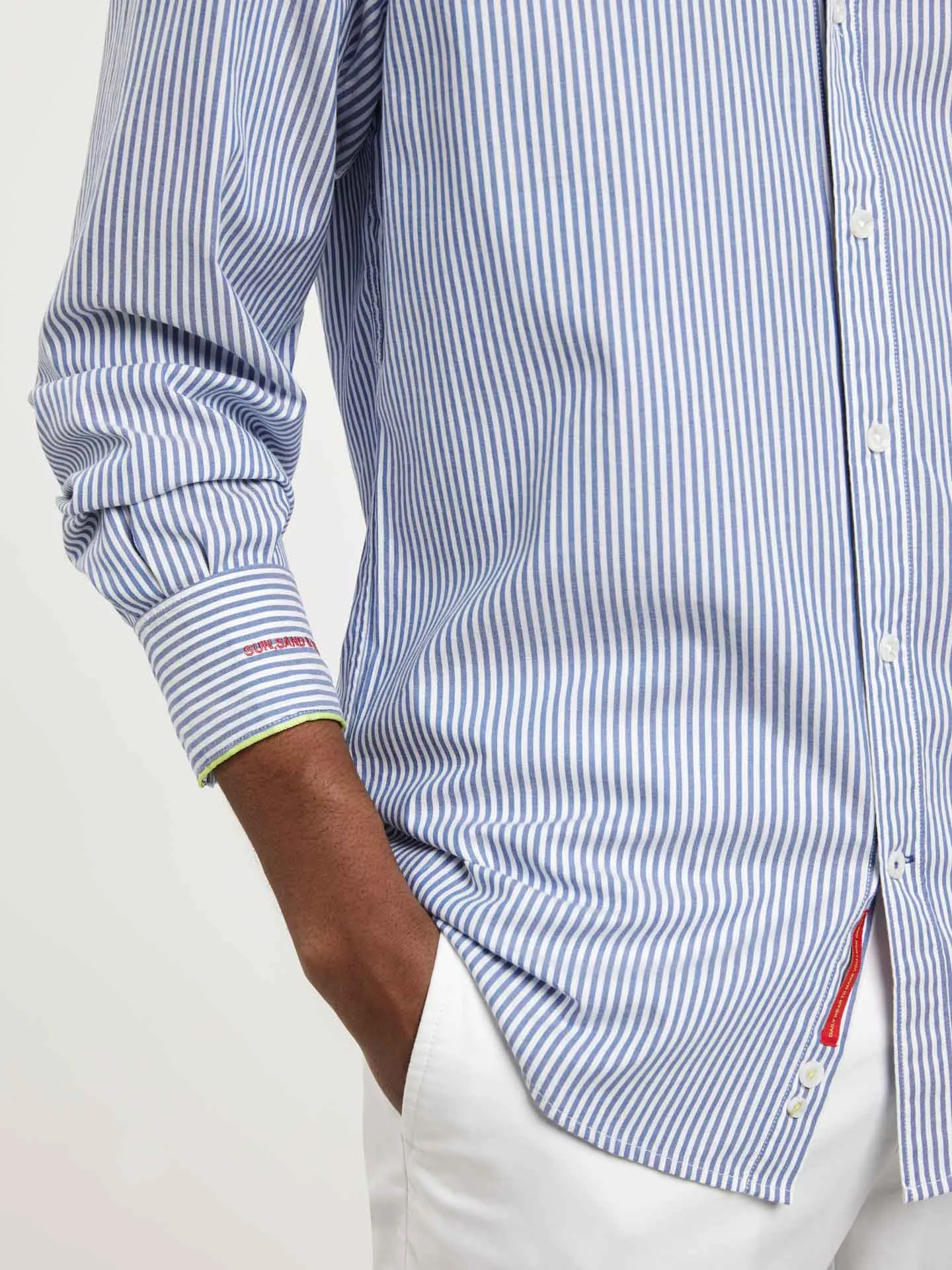 Respekt slim fit striped oxford shirt