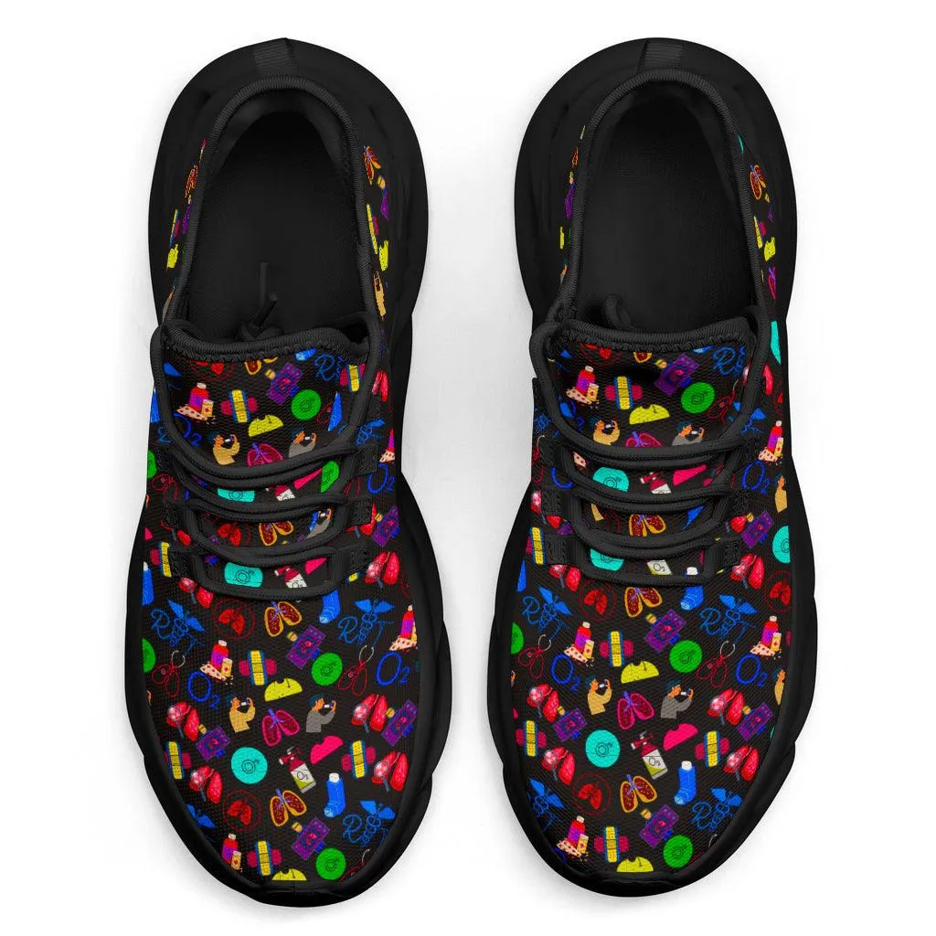 Respiratory Therapist Icons Sneakers - Black Sole