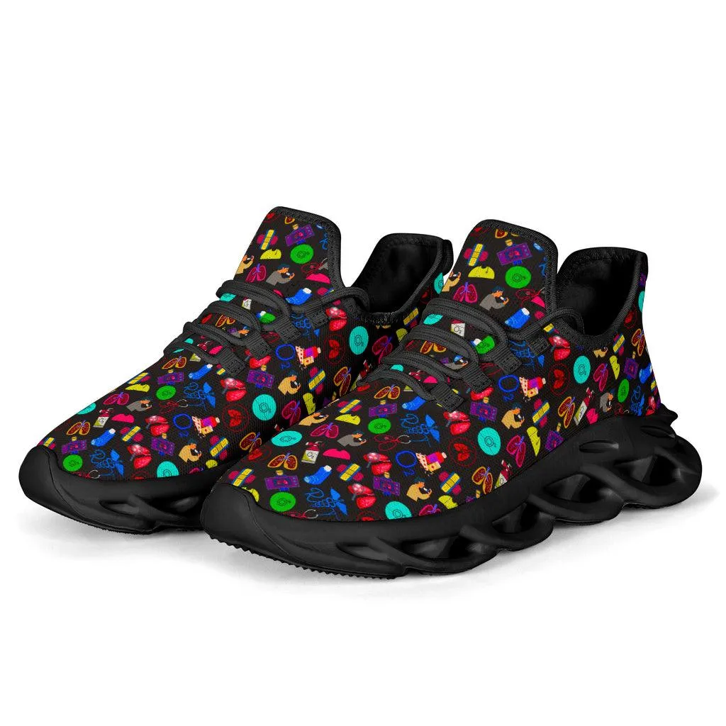 Respiratory Therapist Icons Sneakers - Black Sole
