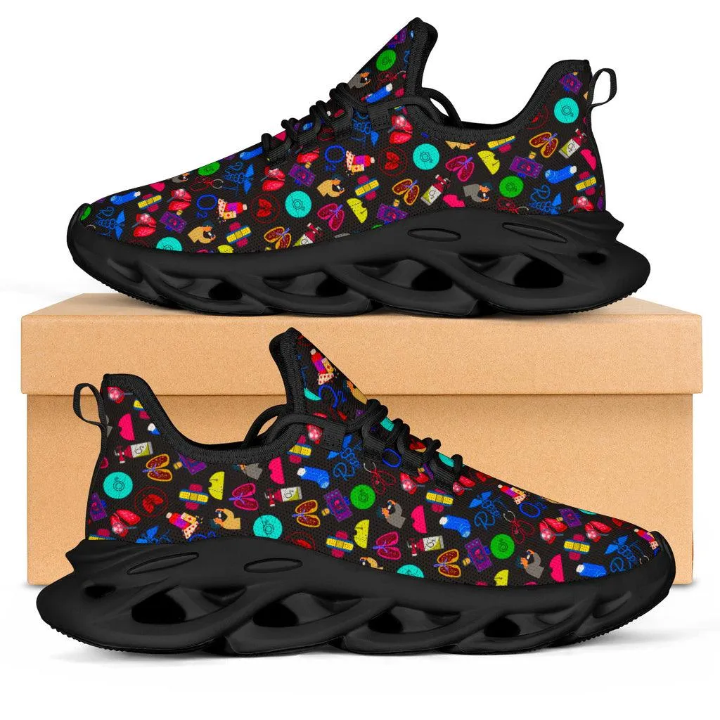 Respiratory Therapist Icons Sneakers - Black Sole