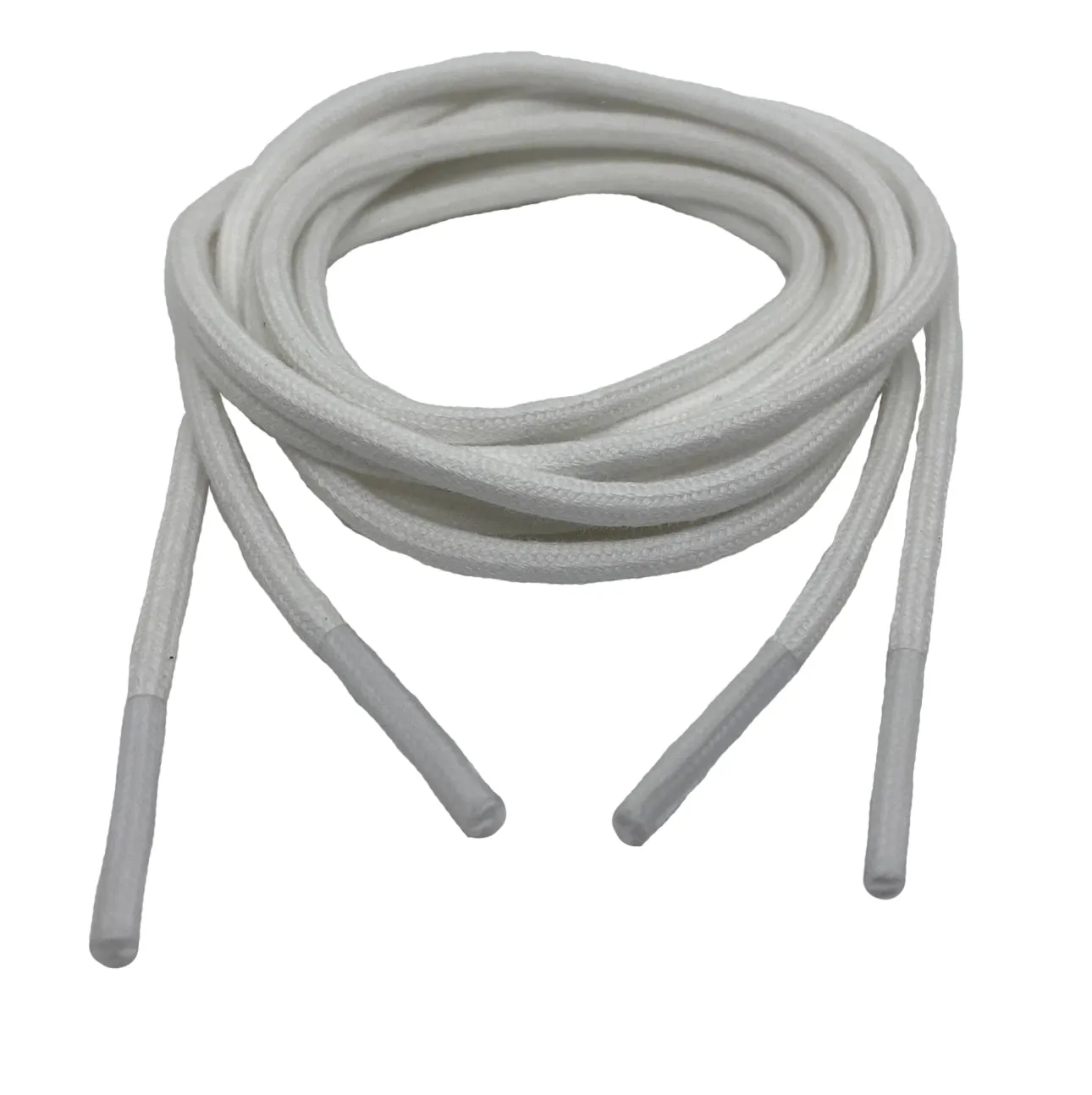 Round Cotton White Shoelaces - 3mm wide
