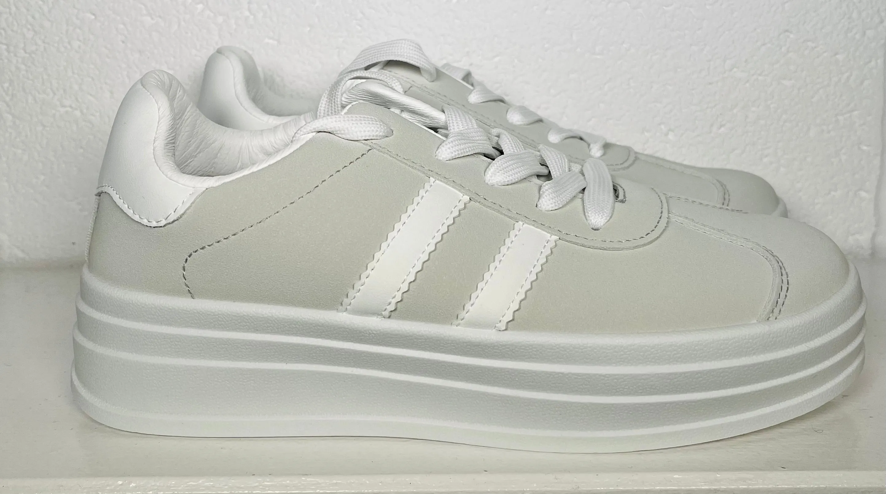 Sadie Platform Sneakers - Greige