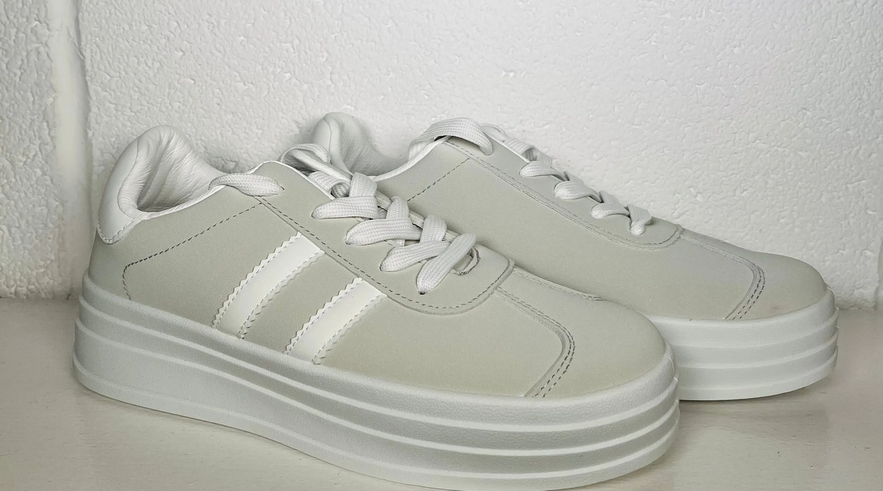 Sadie Platform Sneakers - Greige