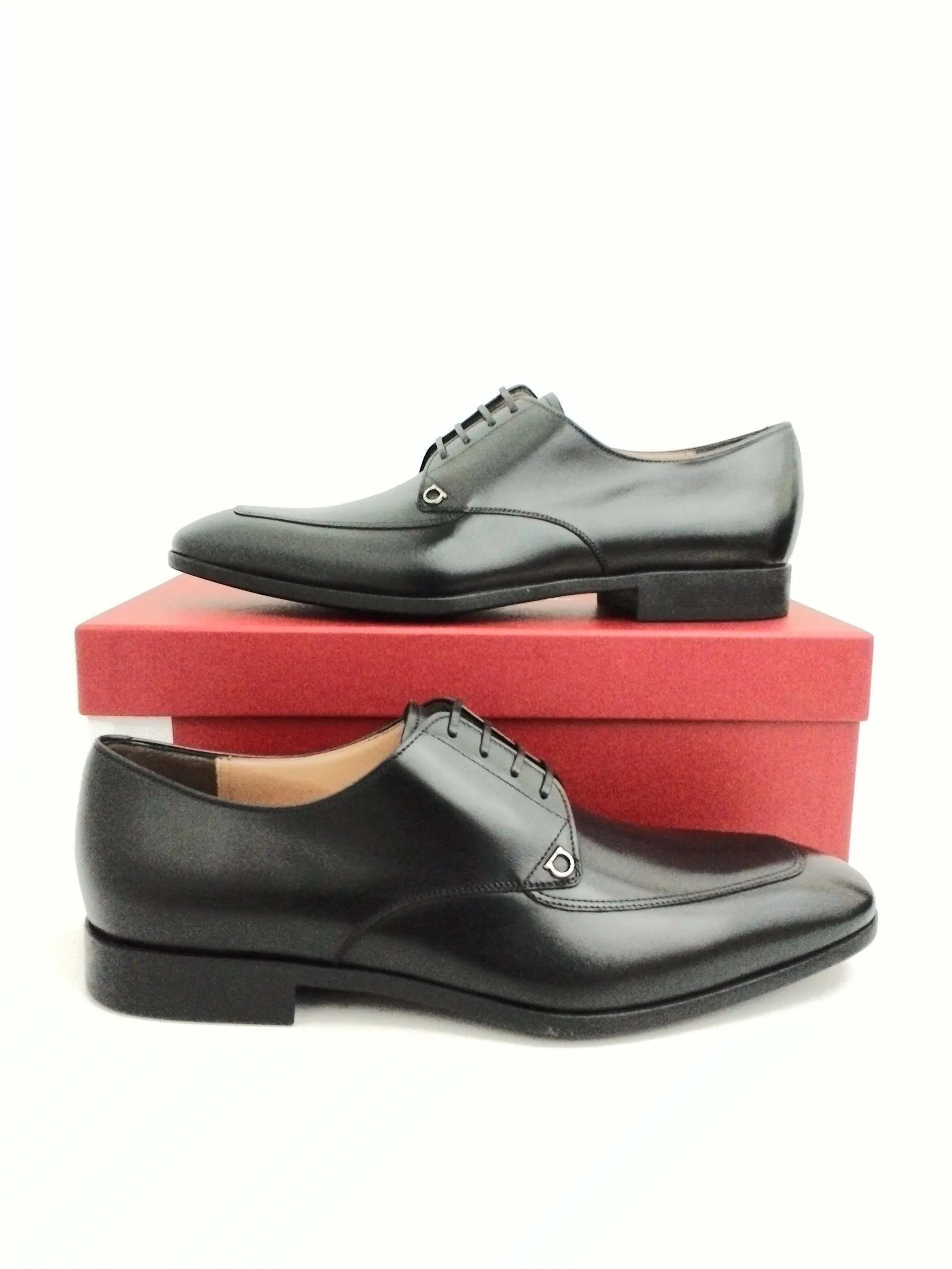 Salvatore Ferragamo Men's Tristano Nero Calf Leather Dress Shoes Size 7-13 E